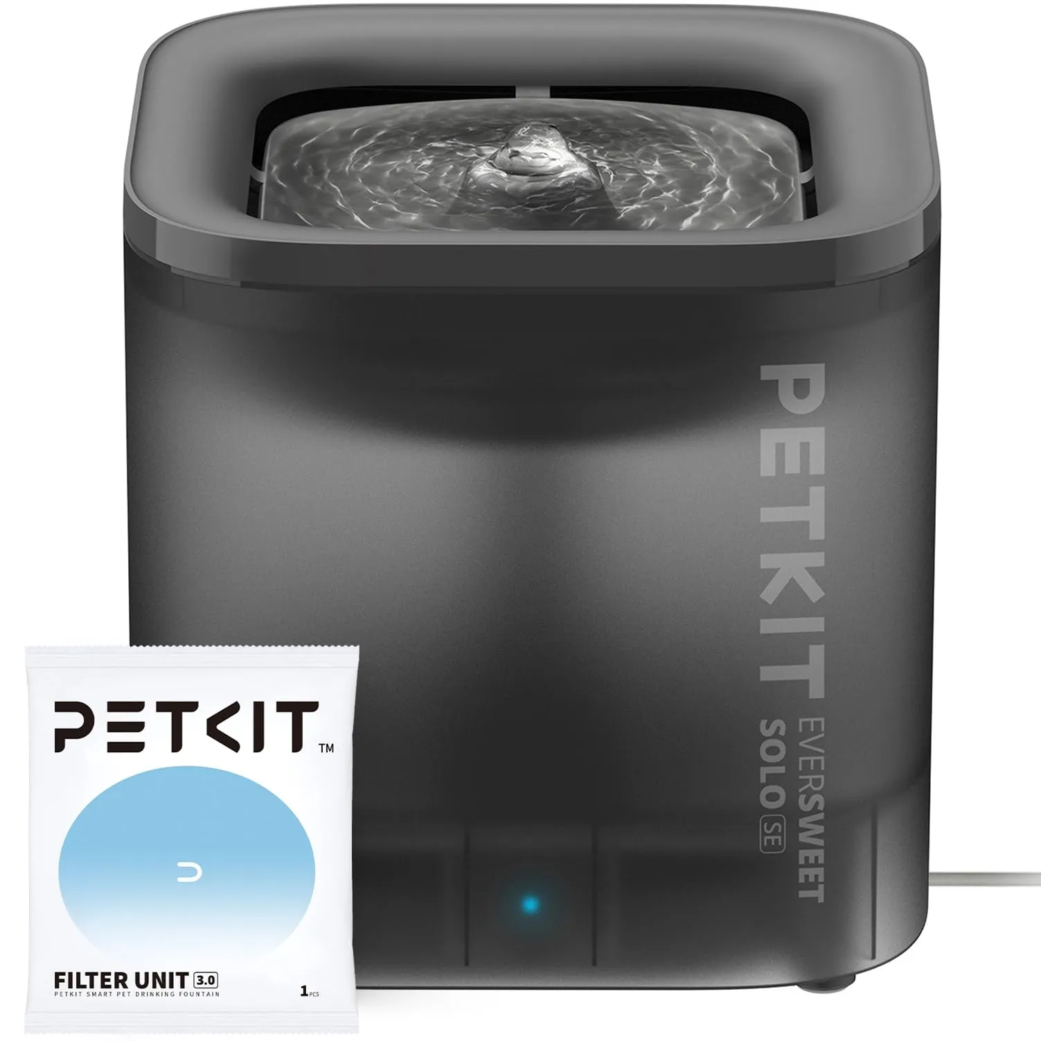 PETKIT CYBERTAIL Fontanella per Gatti e Cani, Pompa dell'Acqua Senza Fili, Elemento Filtrante 3.0, 1.8 L - immagine 1