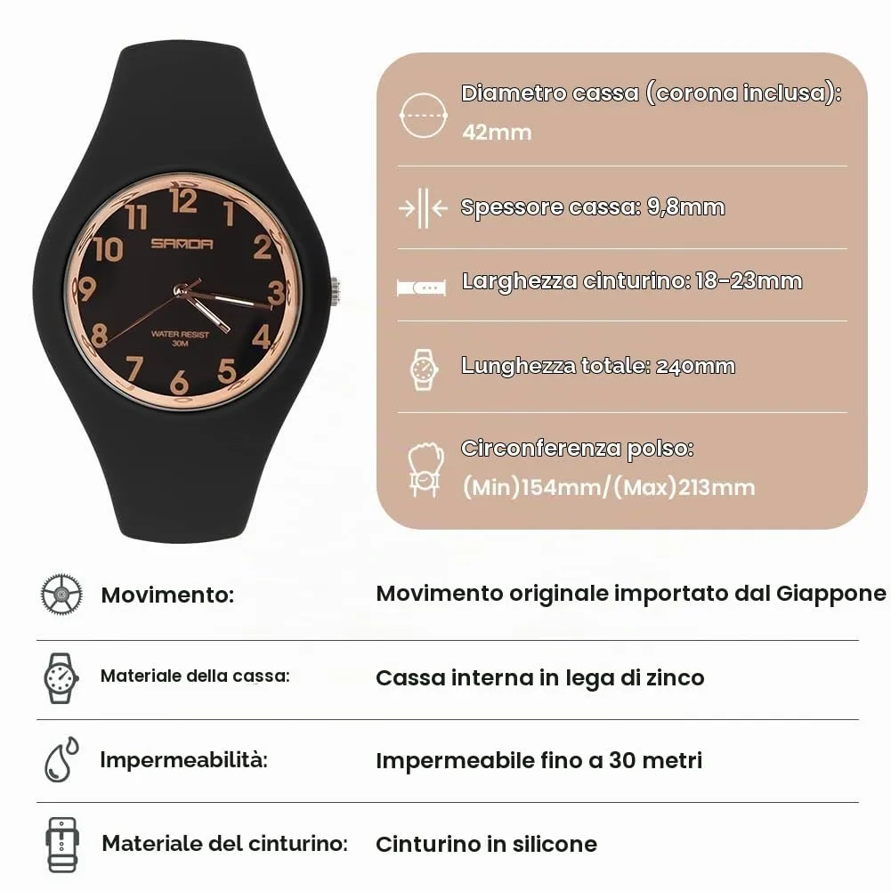 AOOSU Orologio Digitale da Donna Sportivo con Cinturino in Silicone, Impermeabile 30 Metri (Oro Nero) - immagine 4
