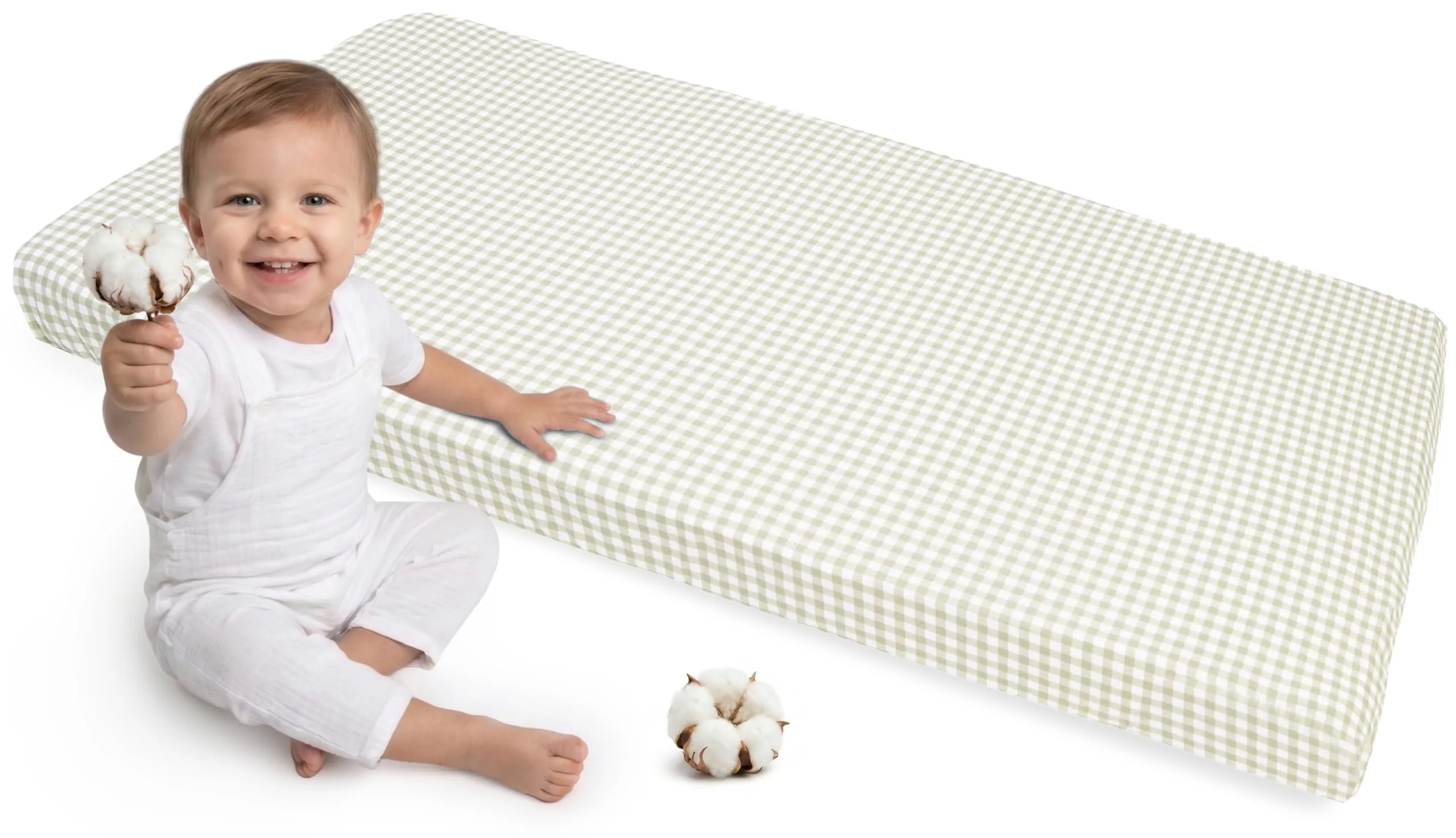 Medi Partners Lenzuola Lettino Neonato 70x140, 100% Cotone con Angoli (Griglia) - immagine 1
