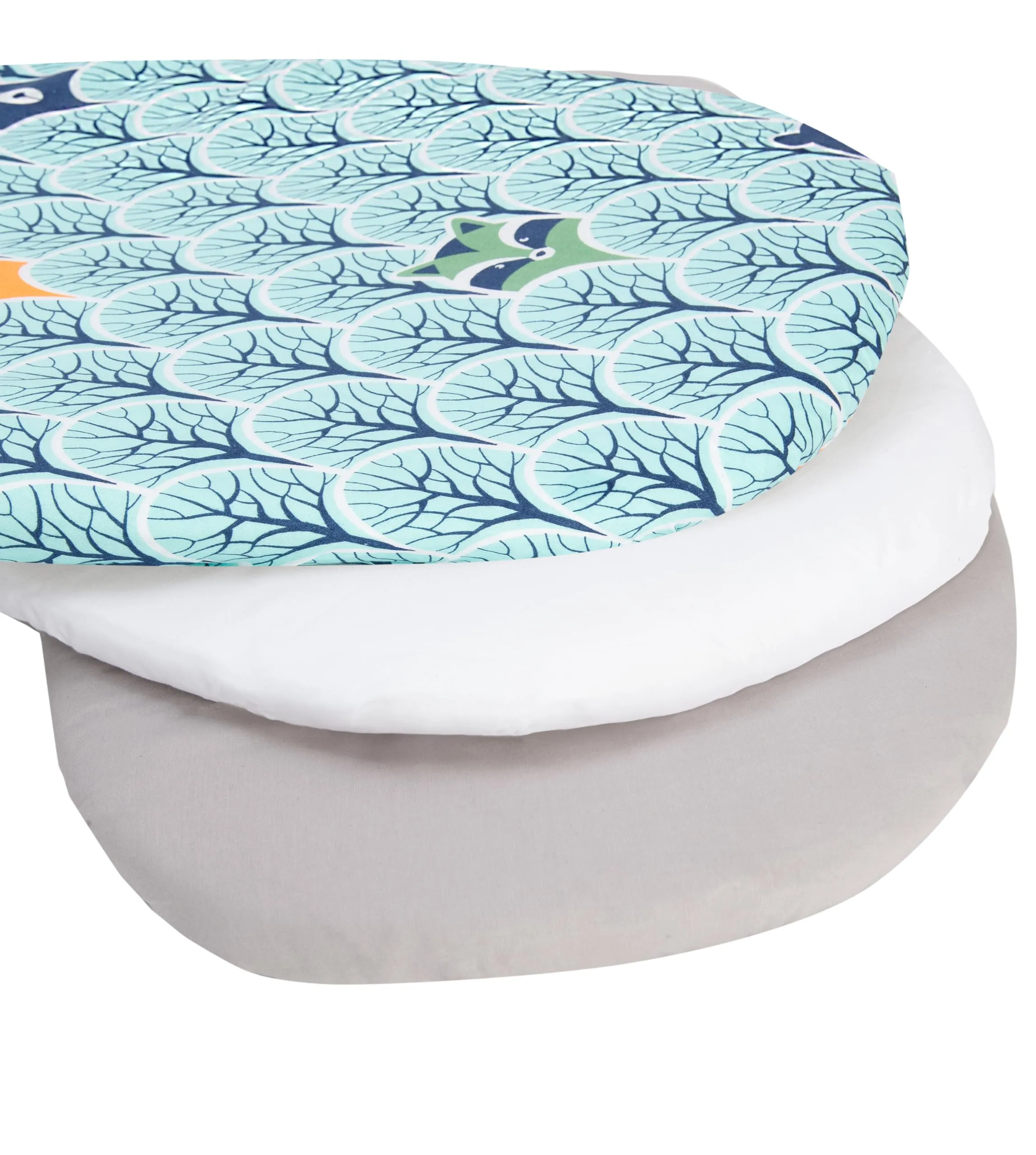Medi Partners Lenzuola Lettino Culla 86x40 Set da 3 per Navicella Neonato e Passeggino, 100% Cotone (Foresta-Bianco-Grigio) - immagine 2