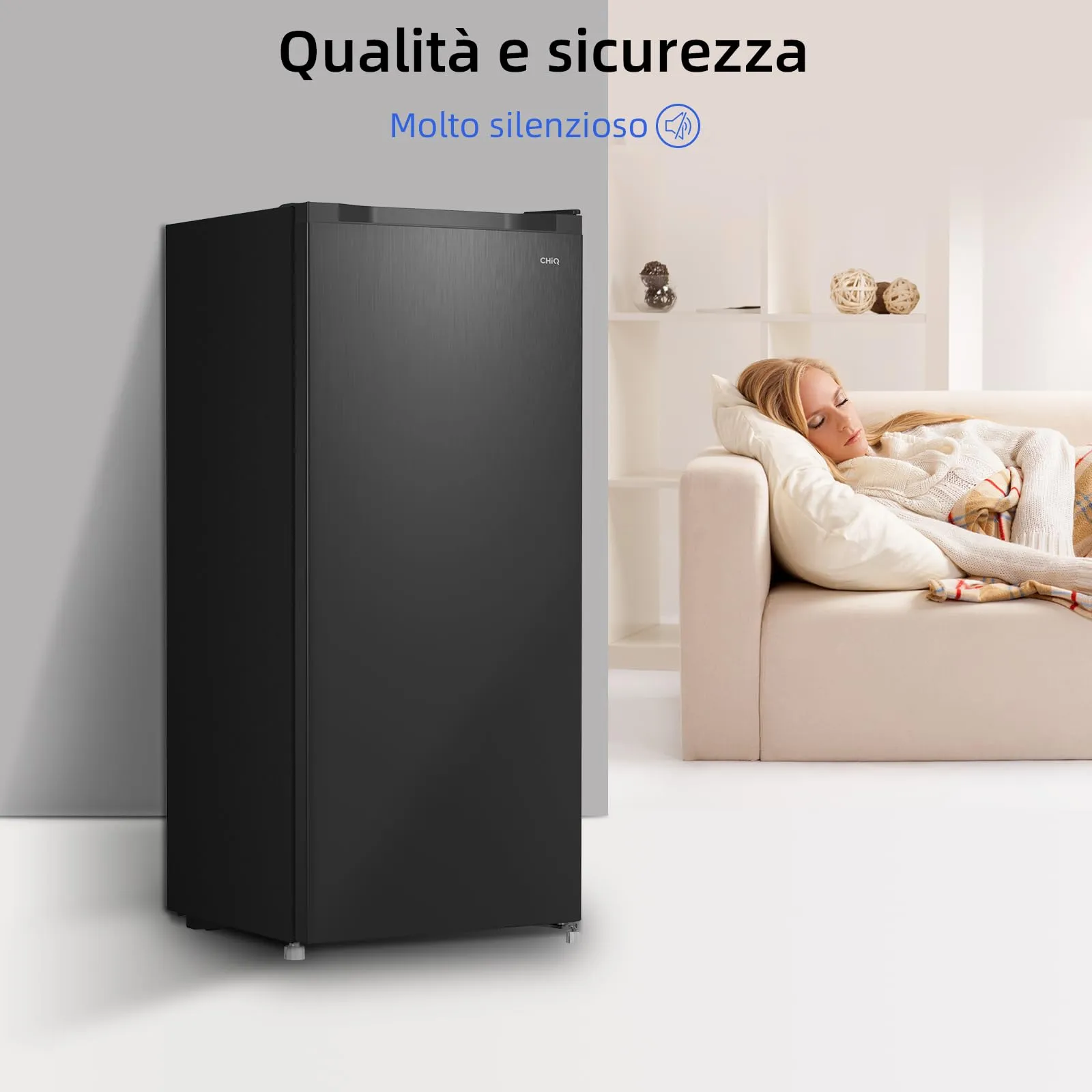 CHiQ FSD160D4E Congelatore Verticale a Cassetti 145 Litri, Nero - immagine 5