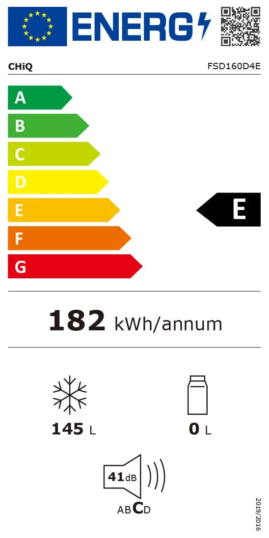 CHiQ FSD160D4E Congelatore Verticale a Cassetti 145 Litri, Nero - immagine 12