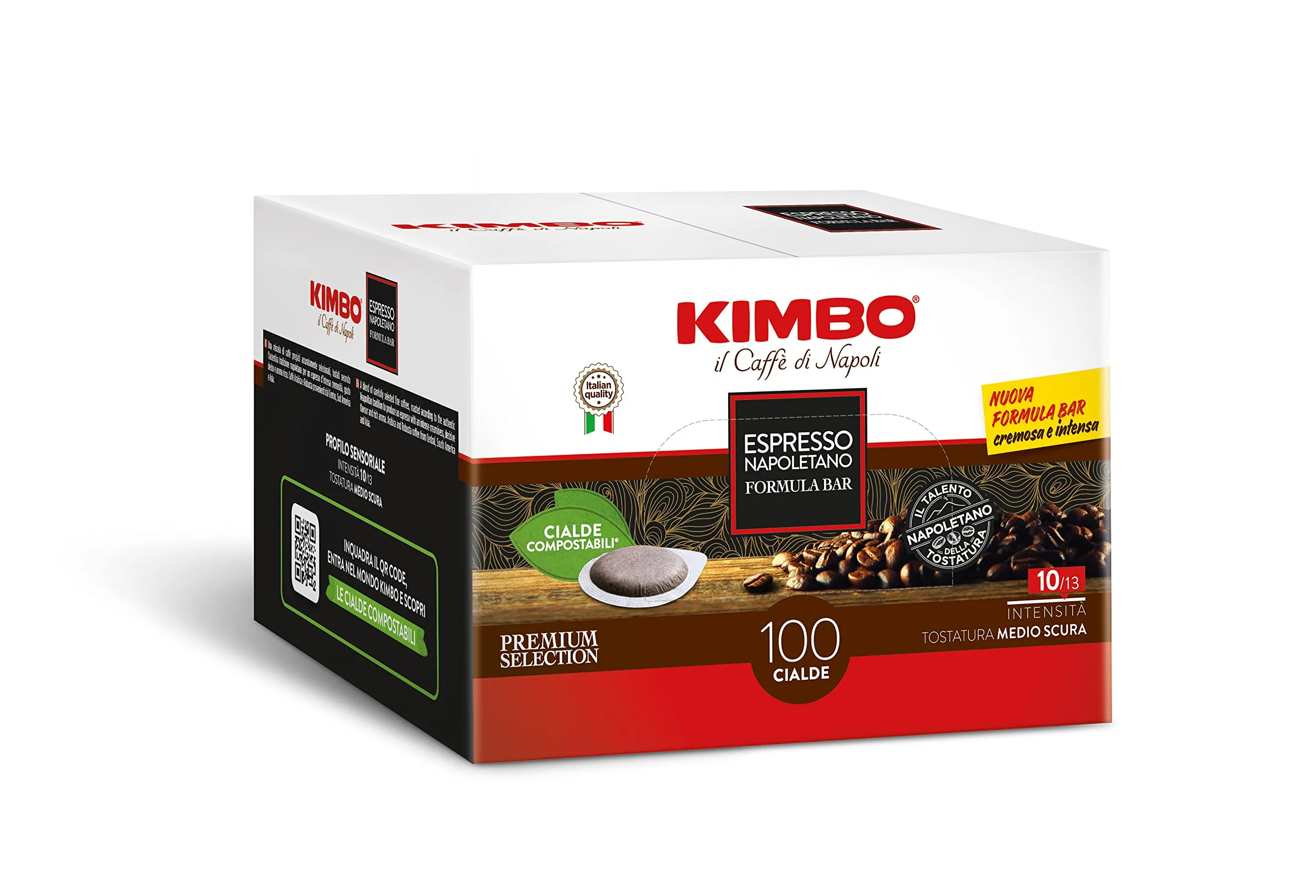 Kimbo Espresso Napoletano Compostable ESE Coffee Pods, 300 Count - immagine 1