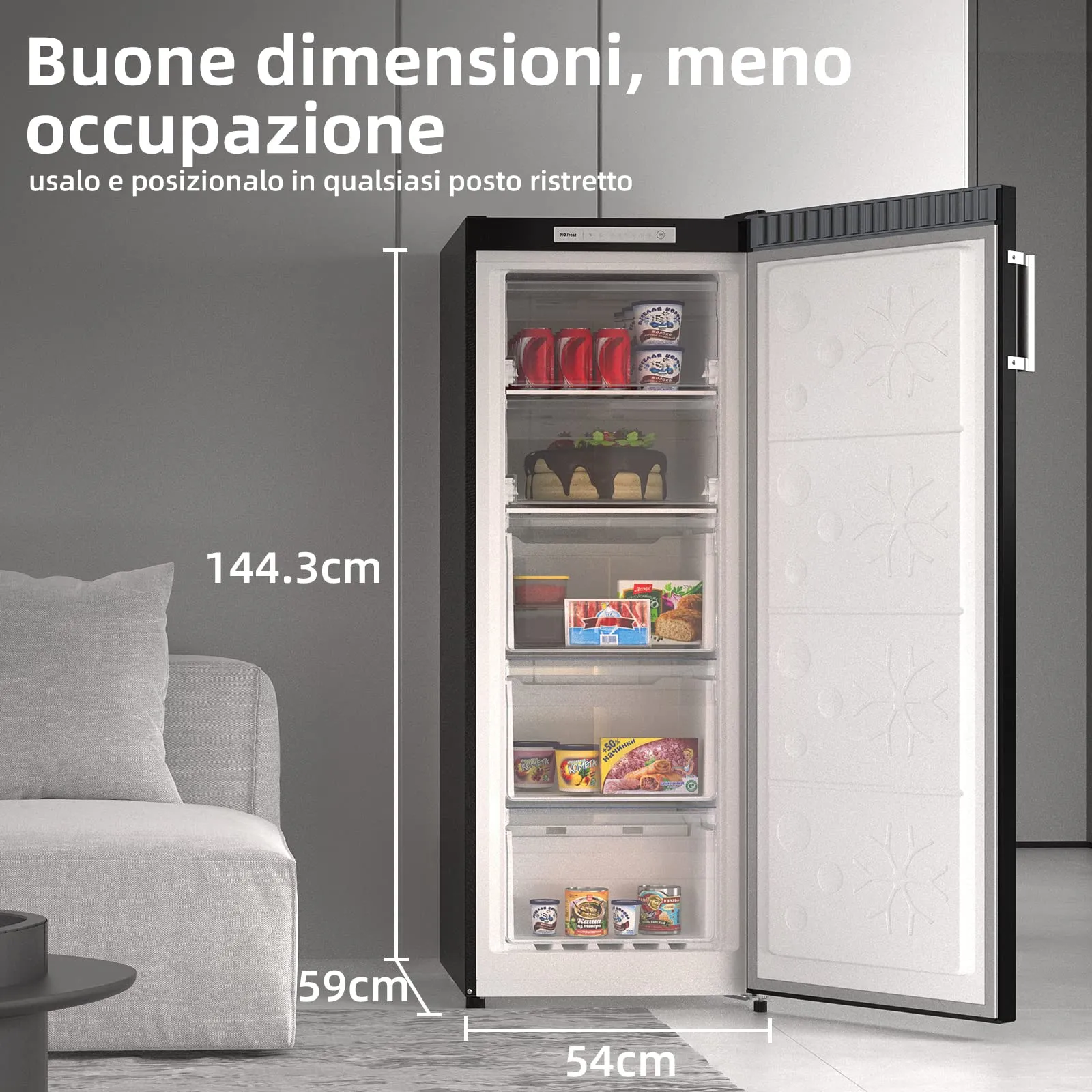 CHiQ FSD166NE4E Congelatore Verticale No Frost 166L - immagine 3