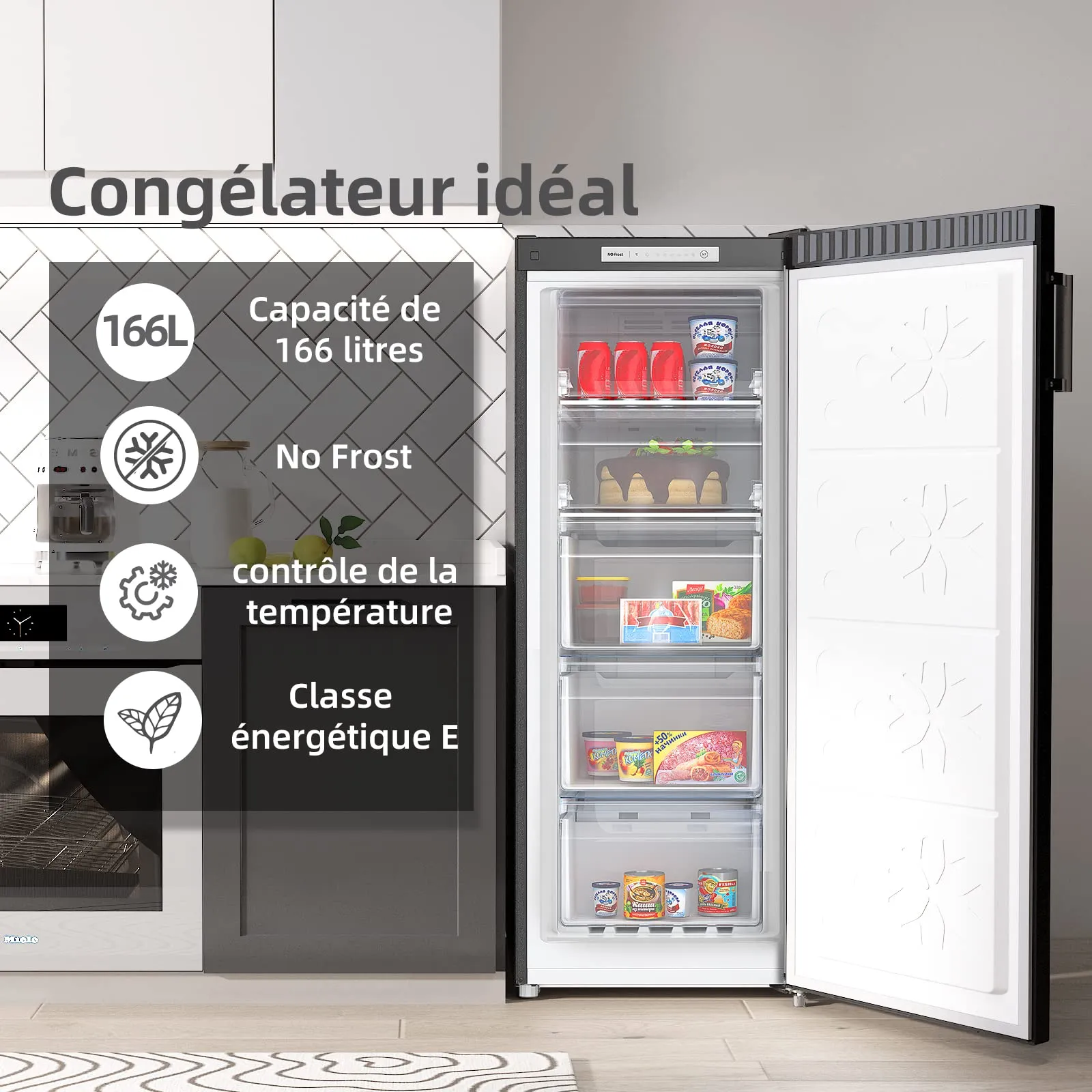 CHiQ FSD166NE4E Congelatore Verticale No Frost 166L - immagine 5