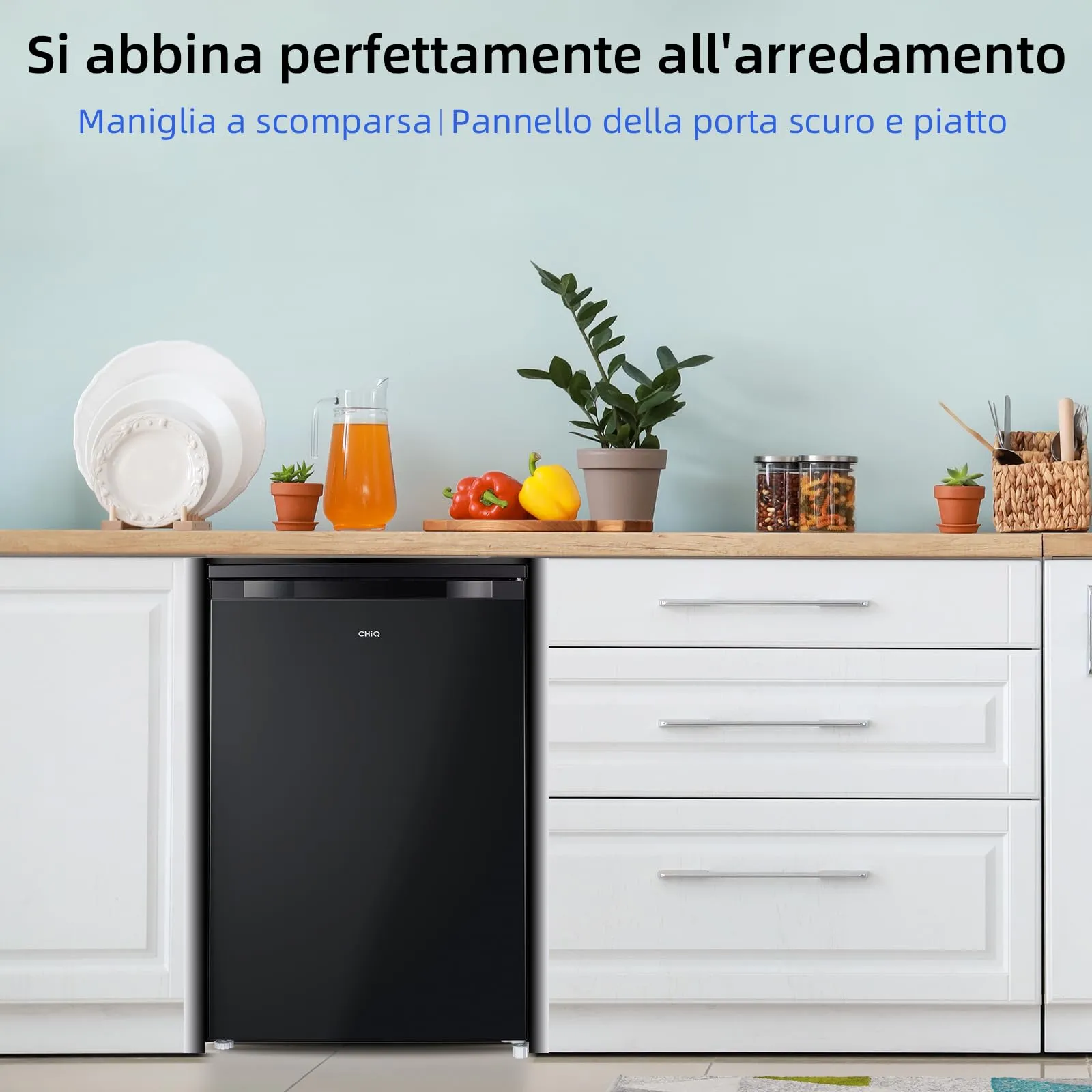 CHiQ CSD90D4D Mini Congelatore Verticale 85L, Nero, Classe D - immagine 5