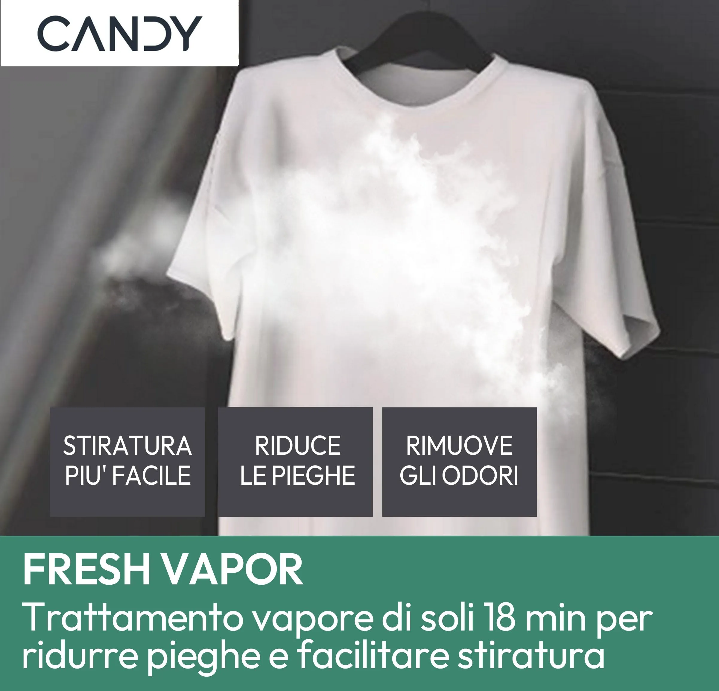 Candy ProWash 300 Lavatrice 10 kg, 1400 Giri, Classe A-20%, Bianca - immagine 8