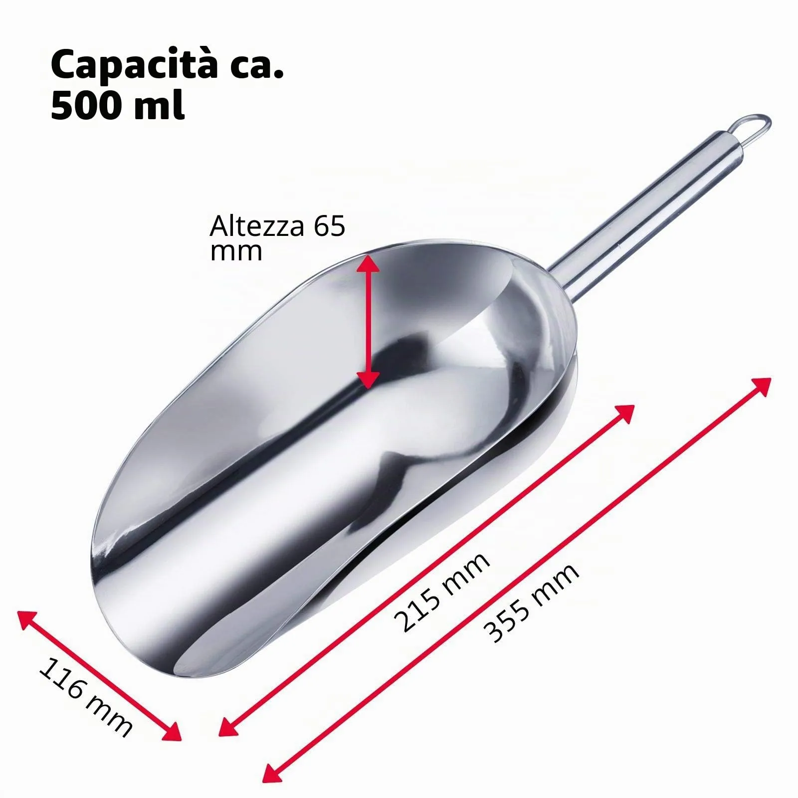 Westmark Halia Paletta in Acciaio Inox, 500 ml, Argento, 91072270 - immagine 5