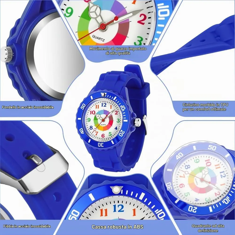 OSDUE Orologio Educativo per Bambini, Resistente all'Acqua, per Ragazzi e Ragazze - immagine 3