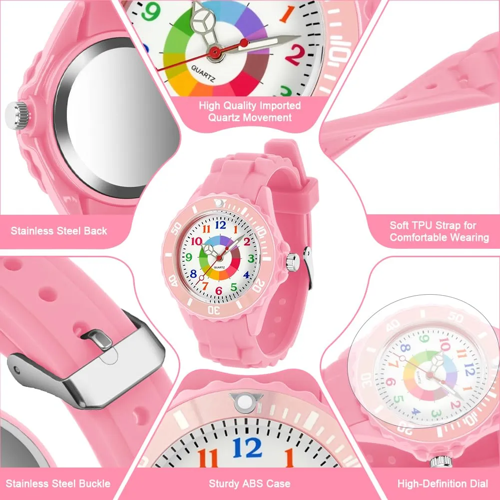 OSDUE Orologio Educativo per Bambini, Resistente all'Acqua, per Ragazzi e Ragazze - immagine 3