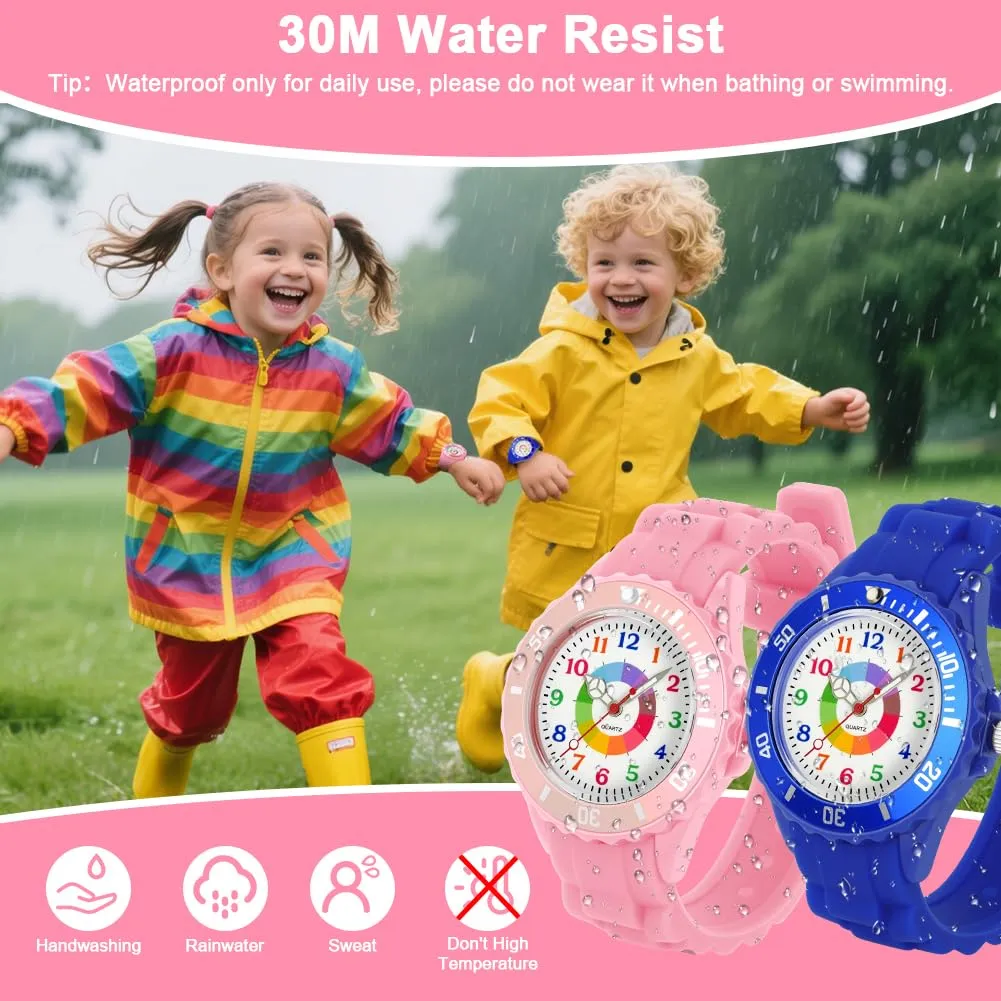 OSDUE Orologio Educativo per Bambini, Resistente all'Acqua, per Ragazzi e Ragazze - immagine 5