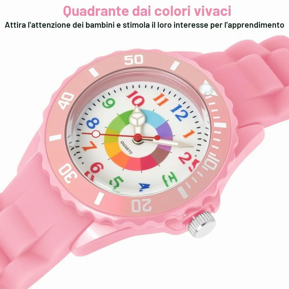 OSDUE Orologio Educativo per Bambini, Resistente all'Acqua, per Ragazzi e Ragazze - immagine 6