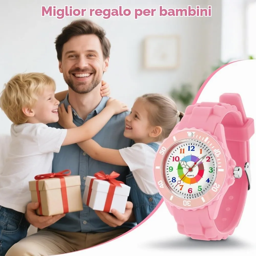 OSDUE Orologio Educativo per Bambini, Resistente all'Acqua, per Ragazzi e Ragazze - immagine 8