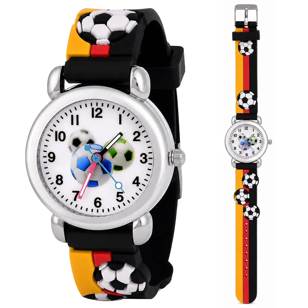KATELUO Orologio Analogico al Quarzo 3D Cartoon per Bambini 3-12 Anni, Impermeabile - immagine 1