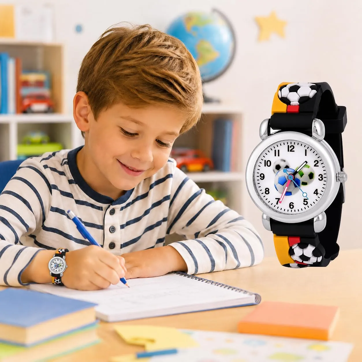 KATELUO Orologio Analogico al Quarzo 3D Cartoon per Bambini 3-12 Anni, Impermeabile - immagine 7