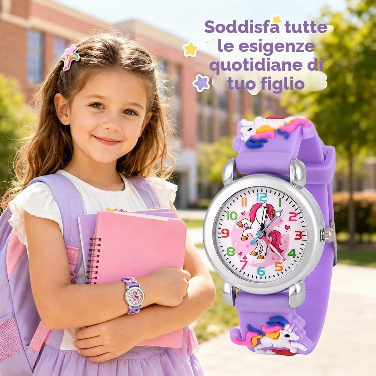 KATELUO Orologio Analogico al Quarzo per Bambini 3-12 Anni, Design 3D Cartone Animato, Impermeabile - immagine 5
