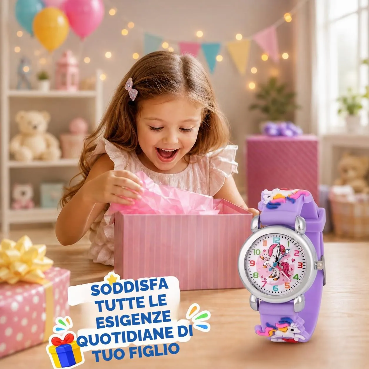 KATELUO Orologio Analogico al Quarzo per Bambini 3-12 Anni, Design 3D Cartone Animato, Impermeabile - immagine 6