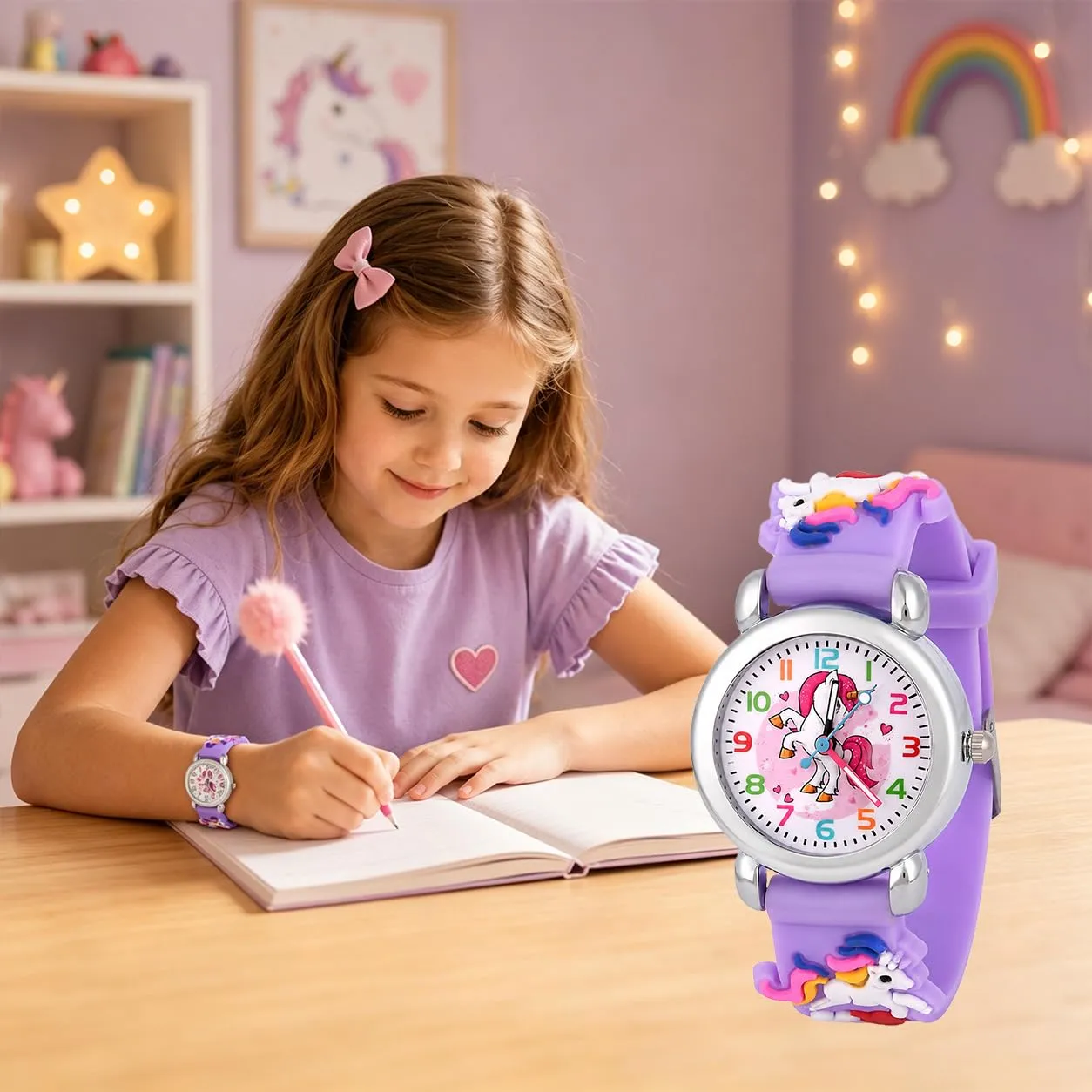 KATELUO Orologio Analogico al Quarzo per Bambini 3-12 Anni, Design 3D Cartone Animato, Impermeabile - immagine 7
