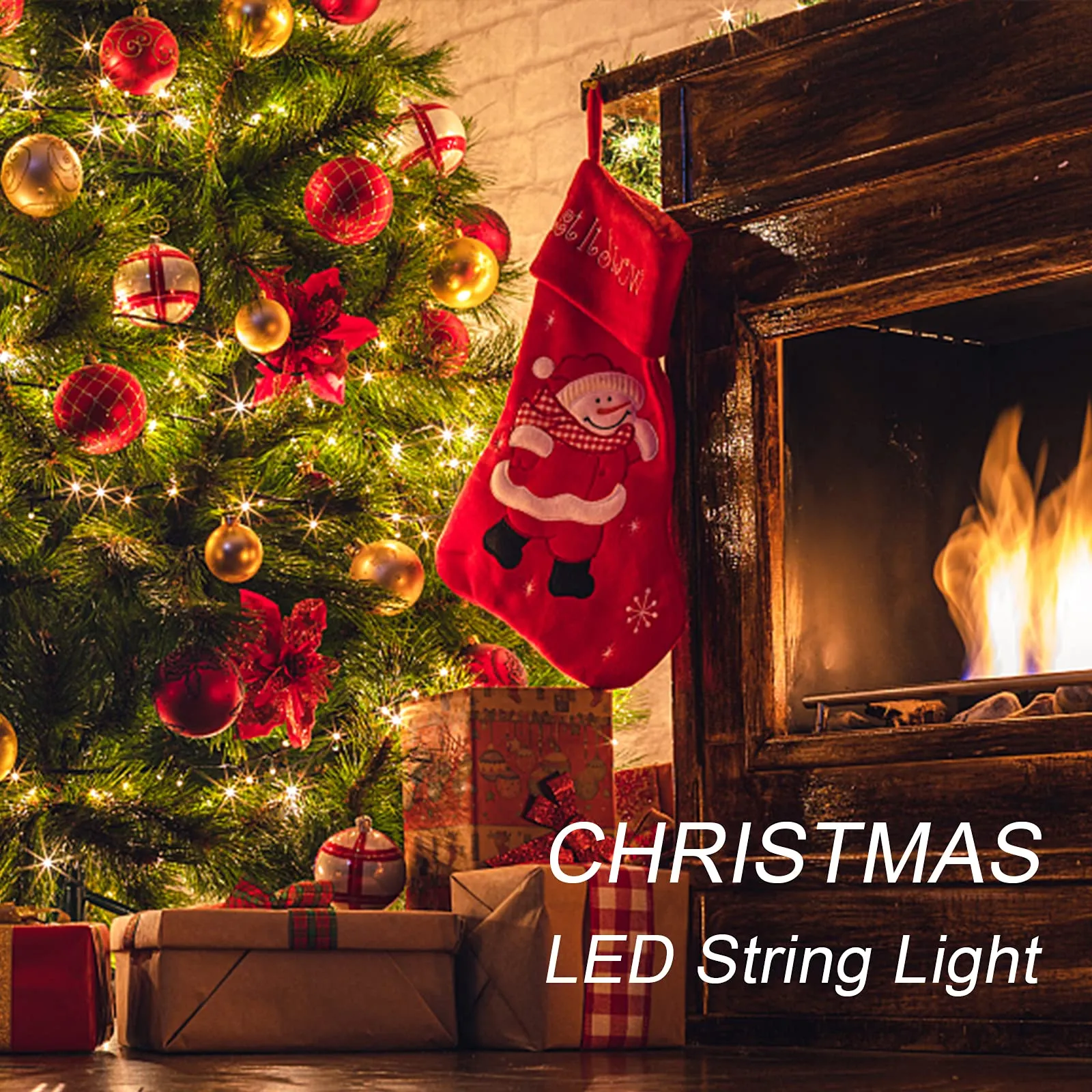 Jsdoin Lucine LED Decorative a Batteria, 5M 50 LED Filo Luci Natale, Bianco Caldo - immagine 6