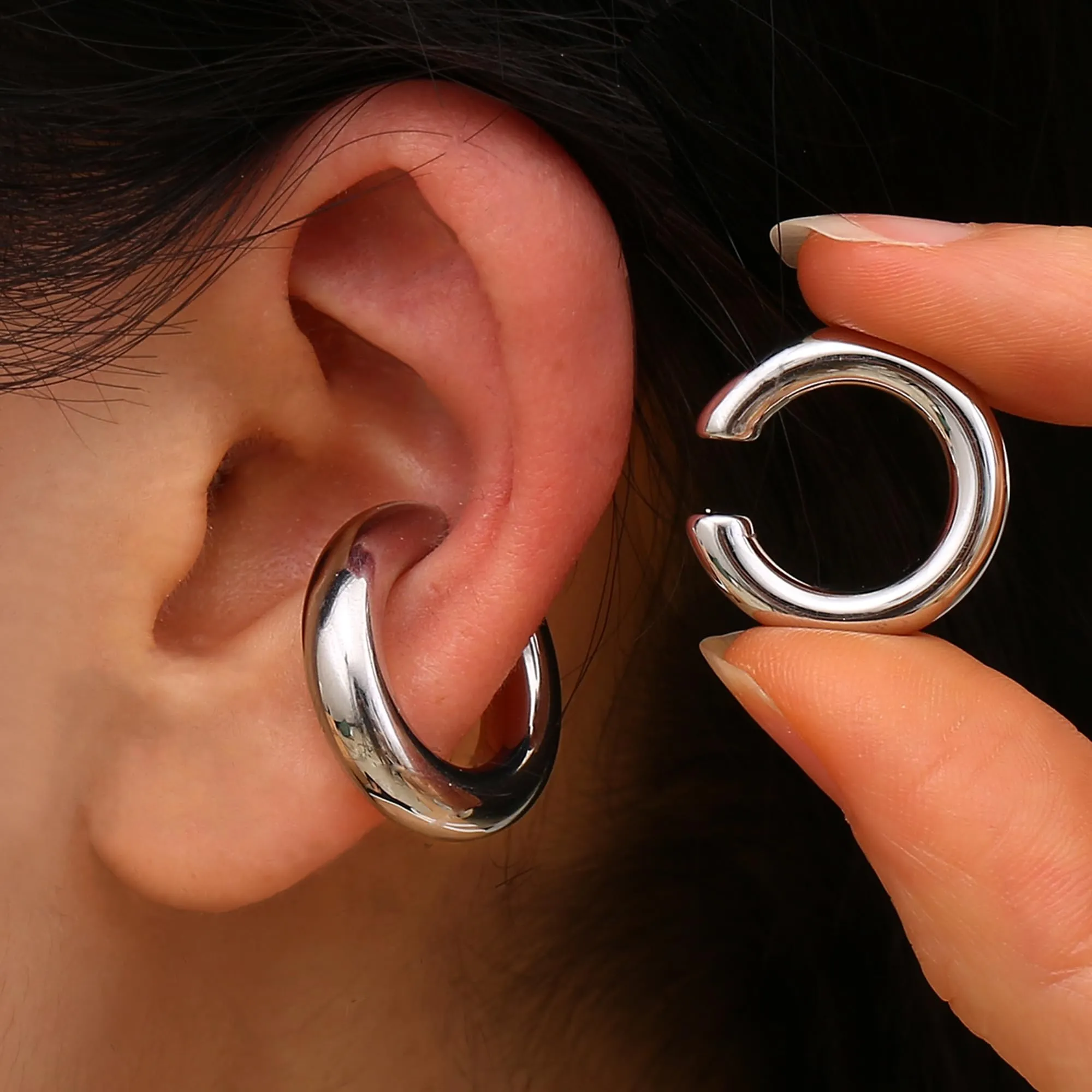Dochais Non-Piercing Ear Cuff Hypoallergenic Clip-on Earrings for Women - immagine 5