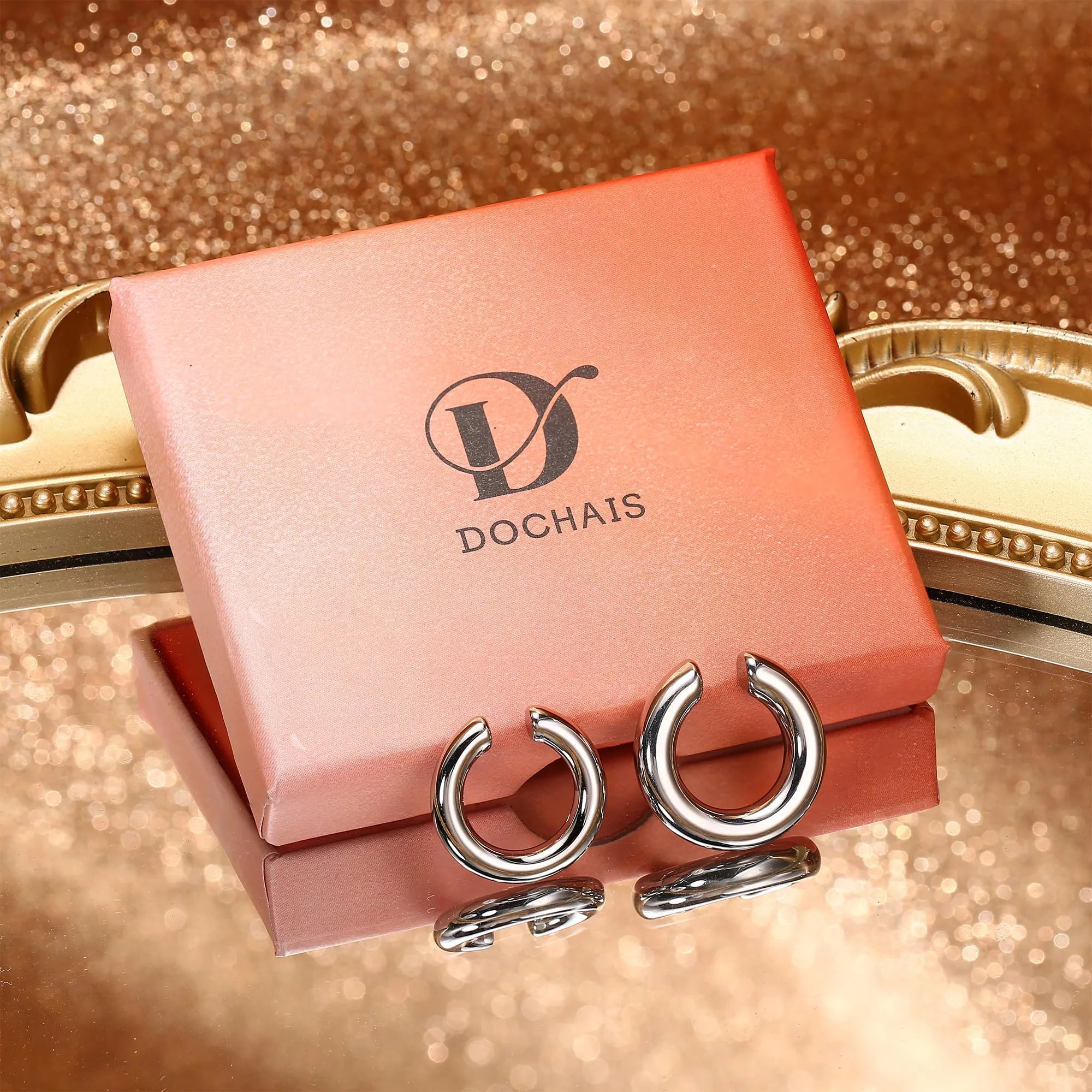 Dochais Non-Piercing Ear Cuff Hypoallergenic Clip-on Earrings for Women - immagine 8