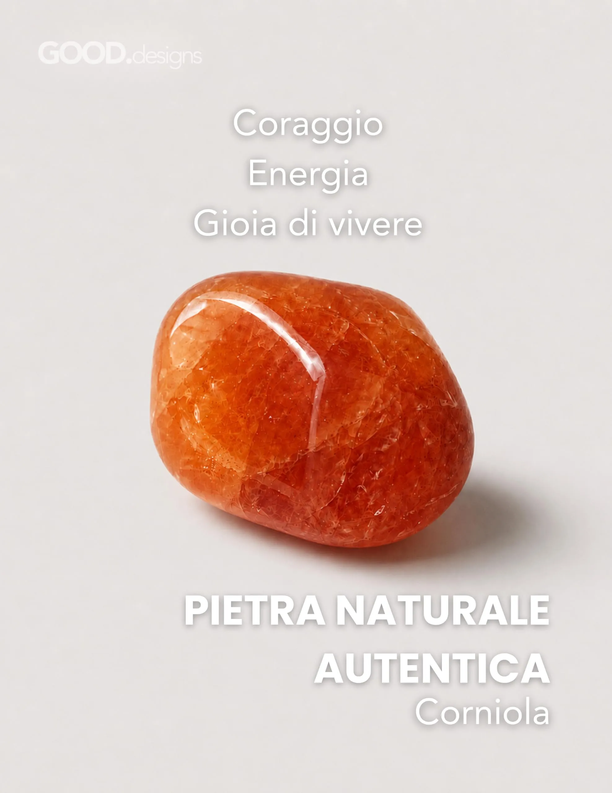 GD GOOD.designs Collana di perle in corniola naturale sfaccettata 4 mm, placcatura in oro 18K, 40-45 cm, Rosso - immagine 2