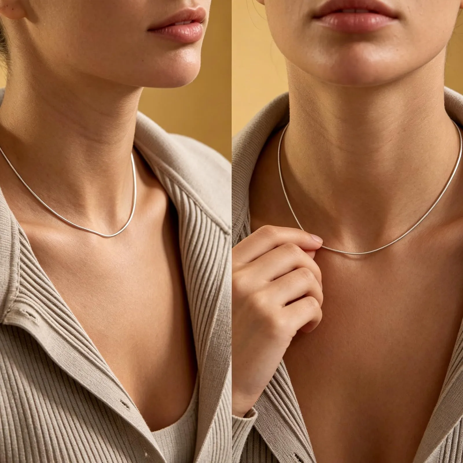 BAROROBA Collana Serpente in Argento Sterling 925 per Donna - immagine 3