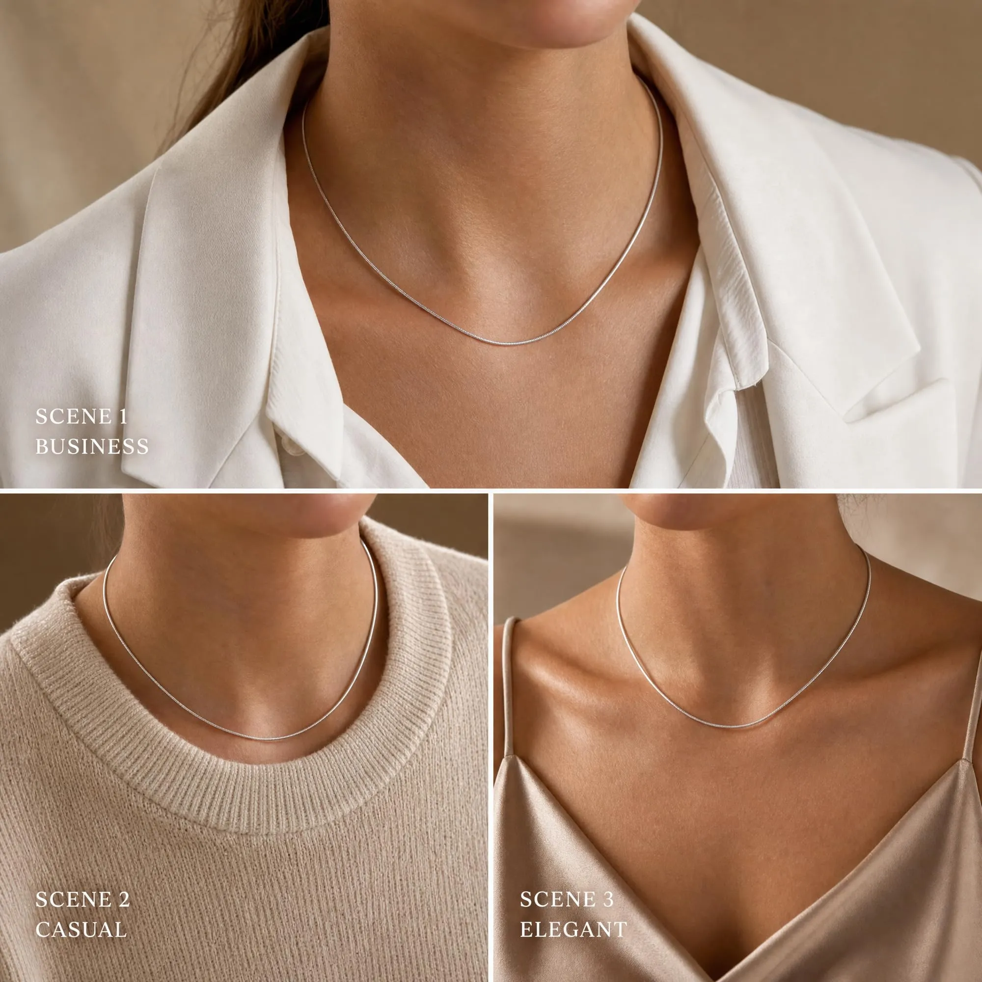 BAROROBA Collana Serpente in Argento Sterling 925 per Donna - immagine 4