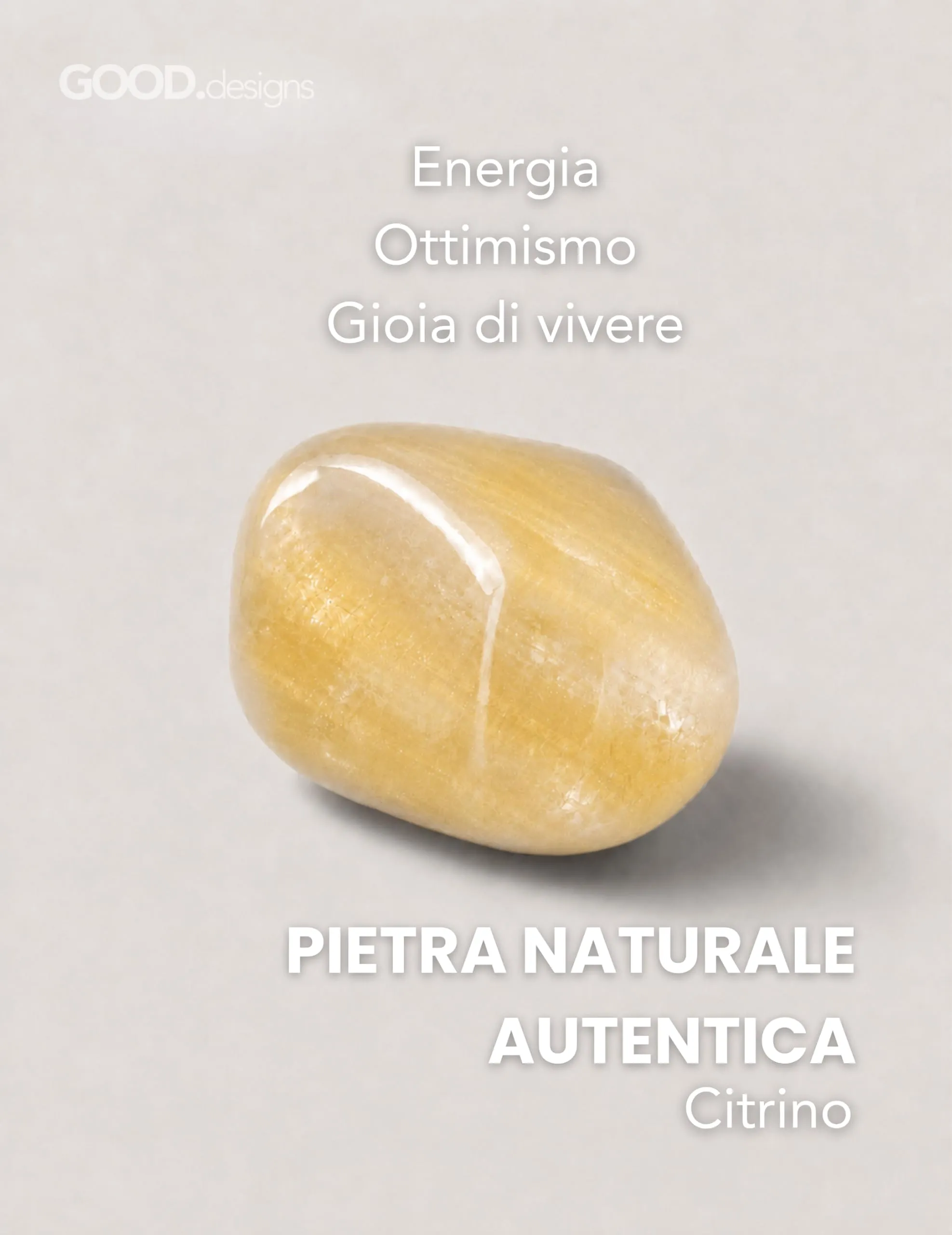 GD GOOD.designs Collana in Citrino in pietre naturali sfaccettate 4 mm, 40-45 cm - immagine 2