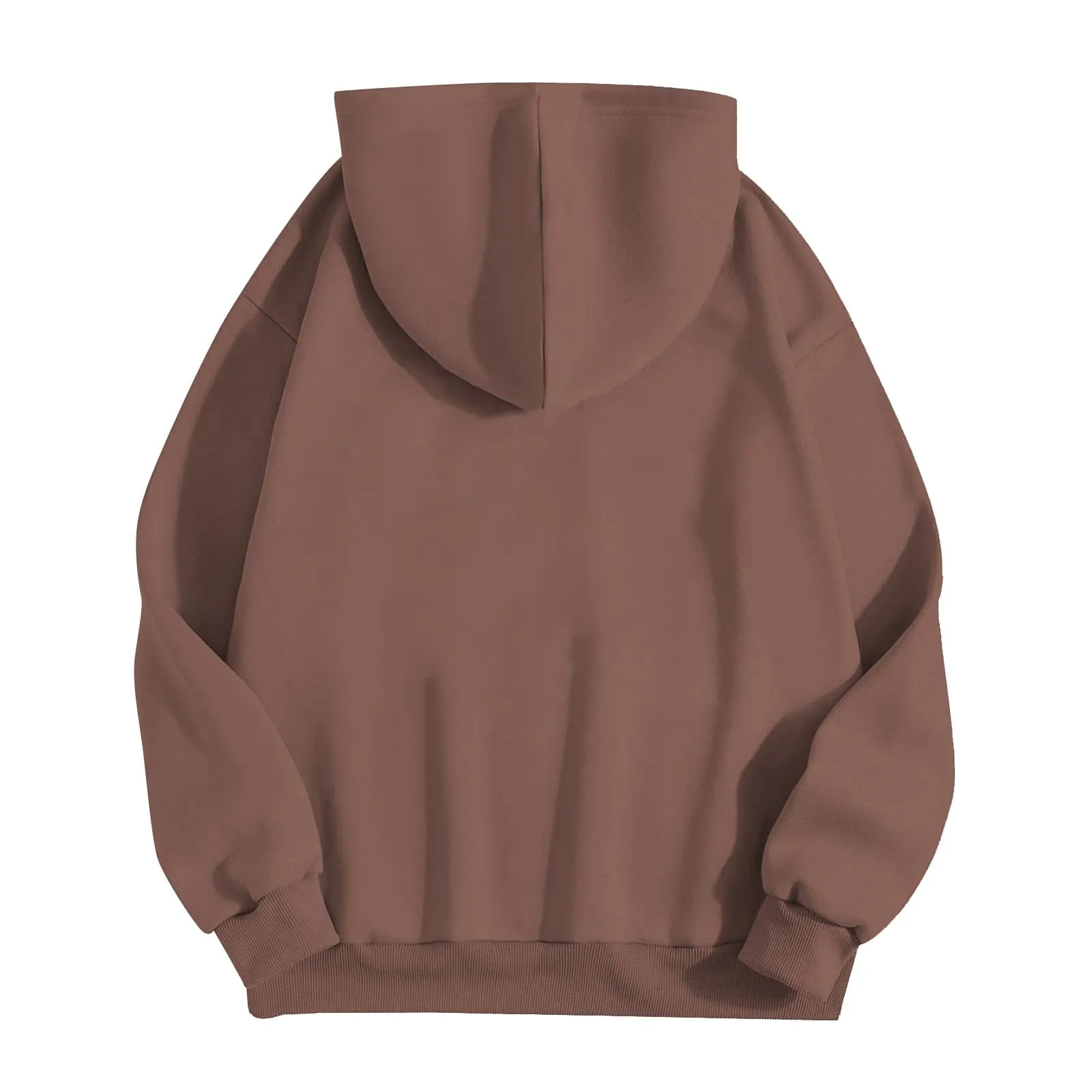 Viunychn Felpa Donna con Zip e Cappuccio in Cotone Oversize Tinta Unita - immagine 3