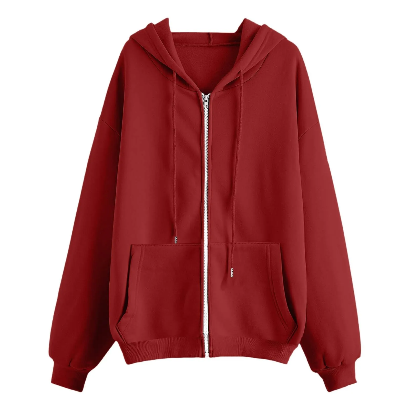 Generico Felpa Donna con Zip e Cappuccio Classic Sweatshirt - immagine 4