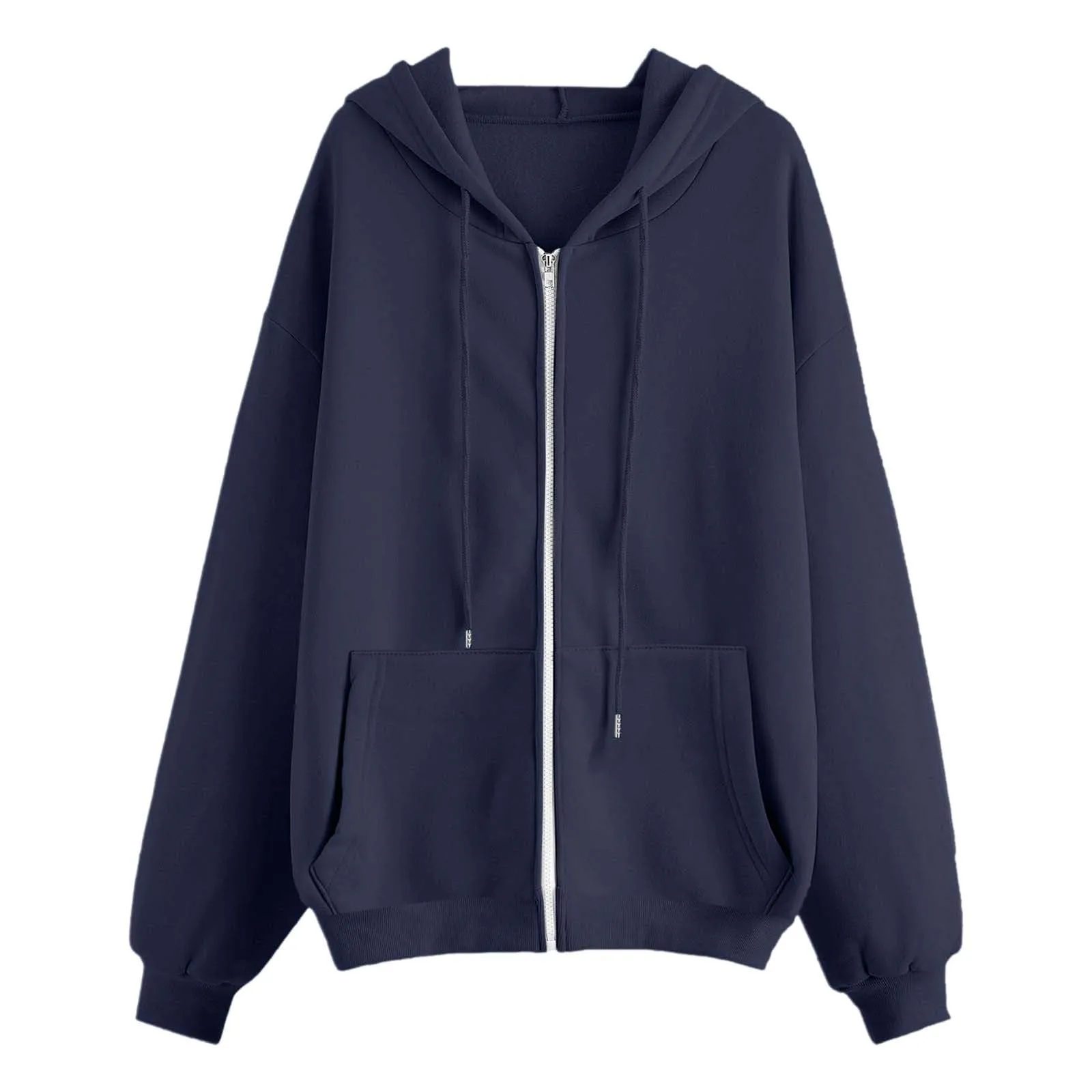 Generico Felpa Donna con Zip e Cappuccio Classic Sweatshirt - immagine 4