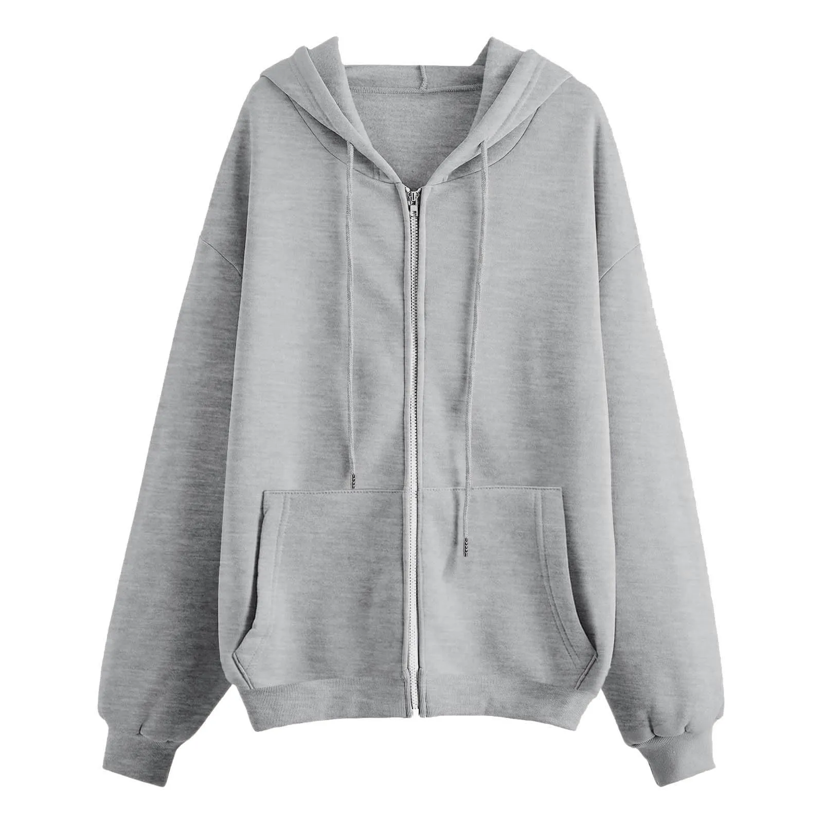 Generico Felpa Donna con Zip e Cappuccio Classic Sweatshirt - immagine 4