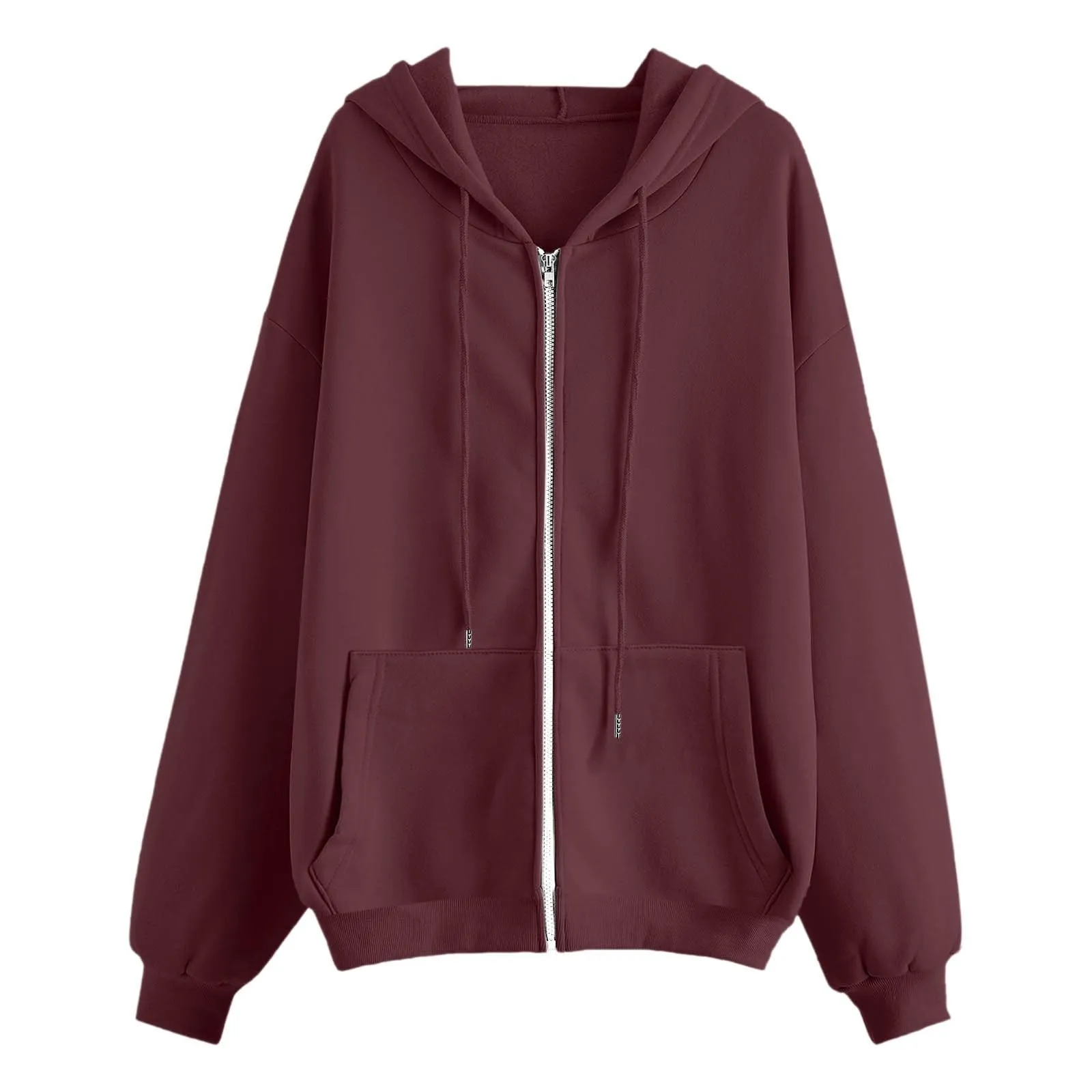 Generico Felpa Donna con Zip e Cappuccio Classic Sweatshirt - immagine 4