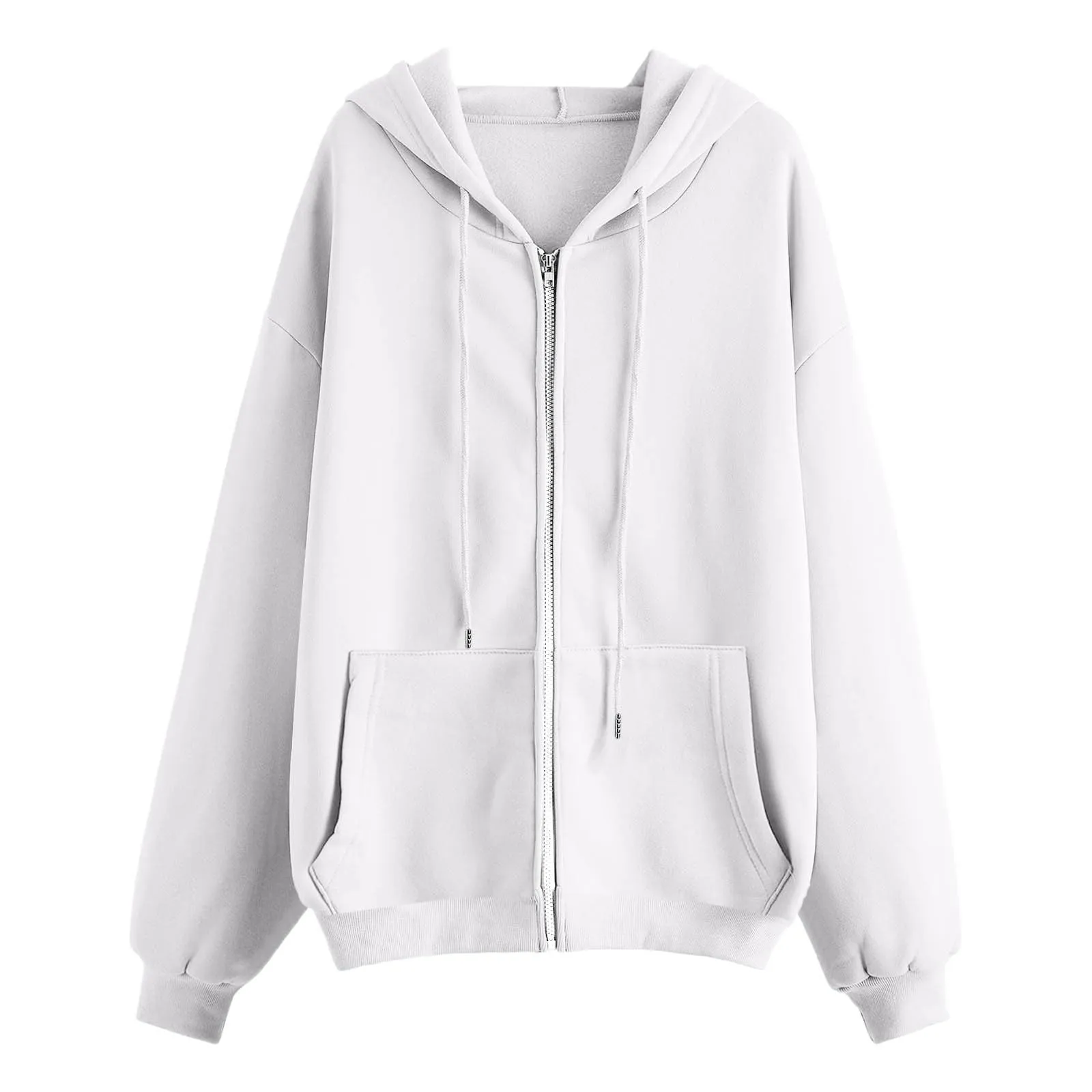 Generico Felpa Donna con Zip e Cappuccio Classic Sweatshirt - immagine 4