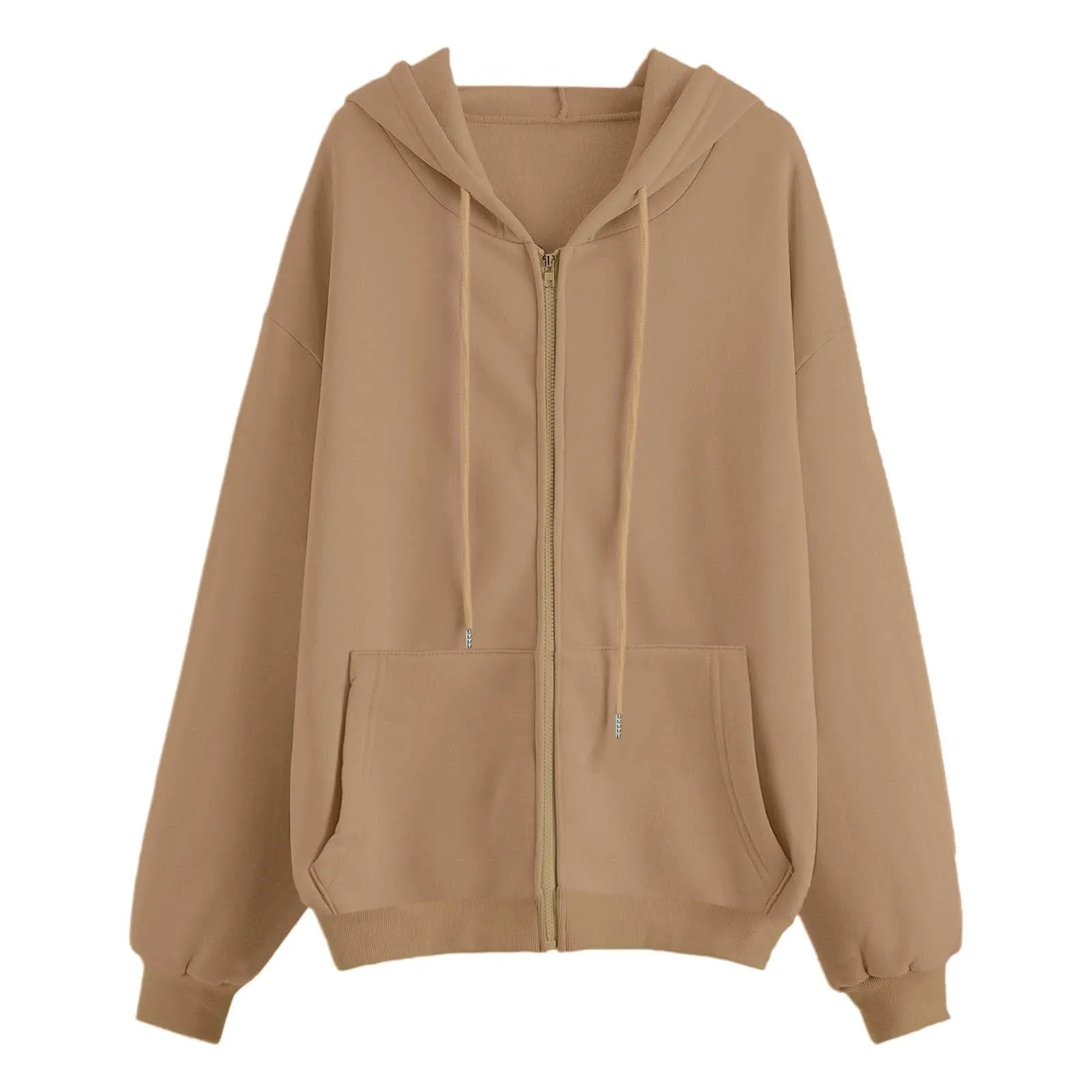 Generico Felpa Donna con Zip e Cappuccio Classic Sweatshirt - immagine 4