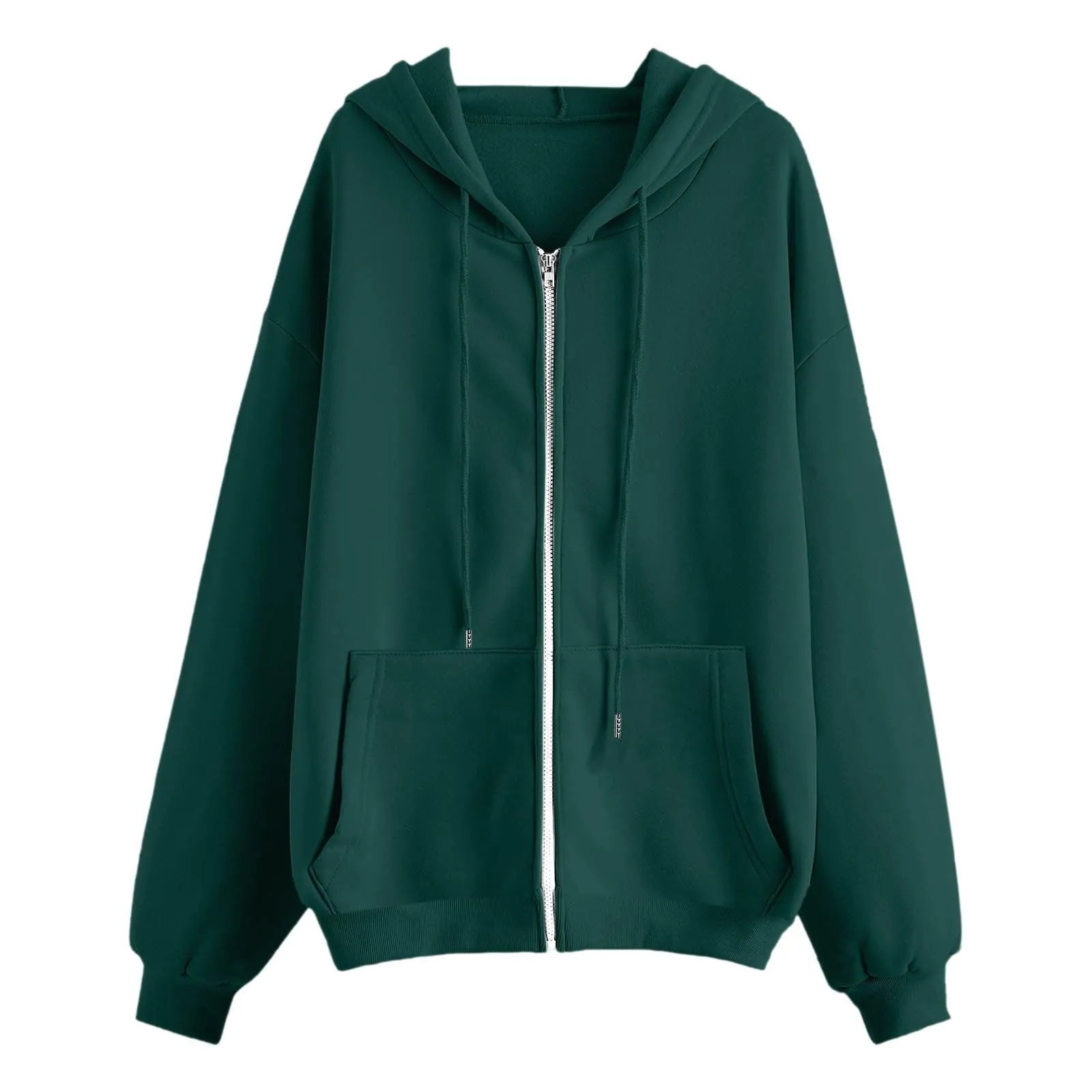 Generico Felpa Donna con Zip e Cappuccio Classic Sweatshirt - immagine 4