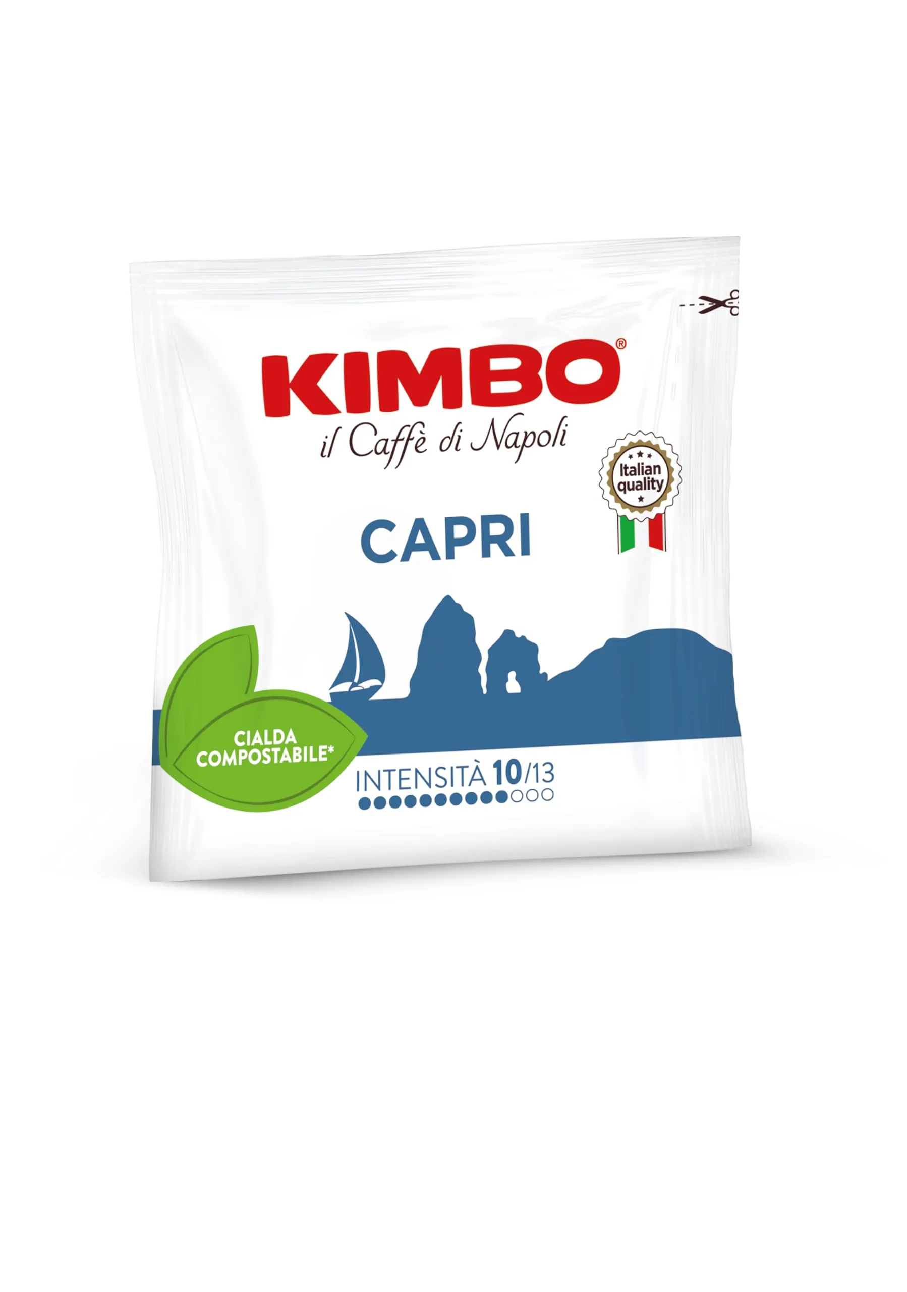 Kimbo Capri Le Meraviglie del Gusto Caffè Compostabili Gusto Intenso Intensità 10/13 Tostatura Medio-Scura 150 Cialde - immagine 2