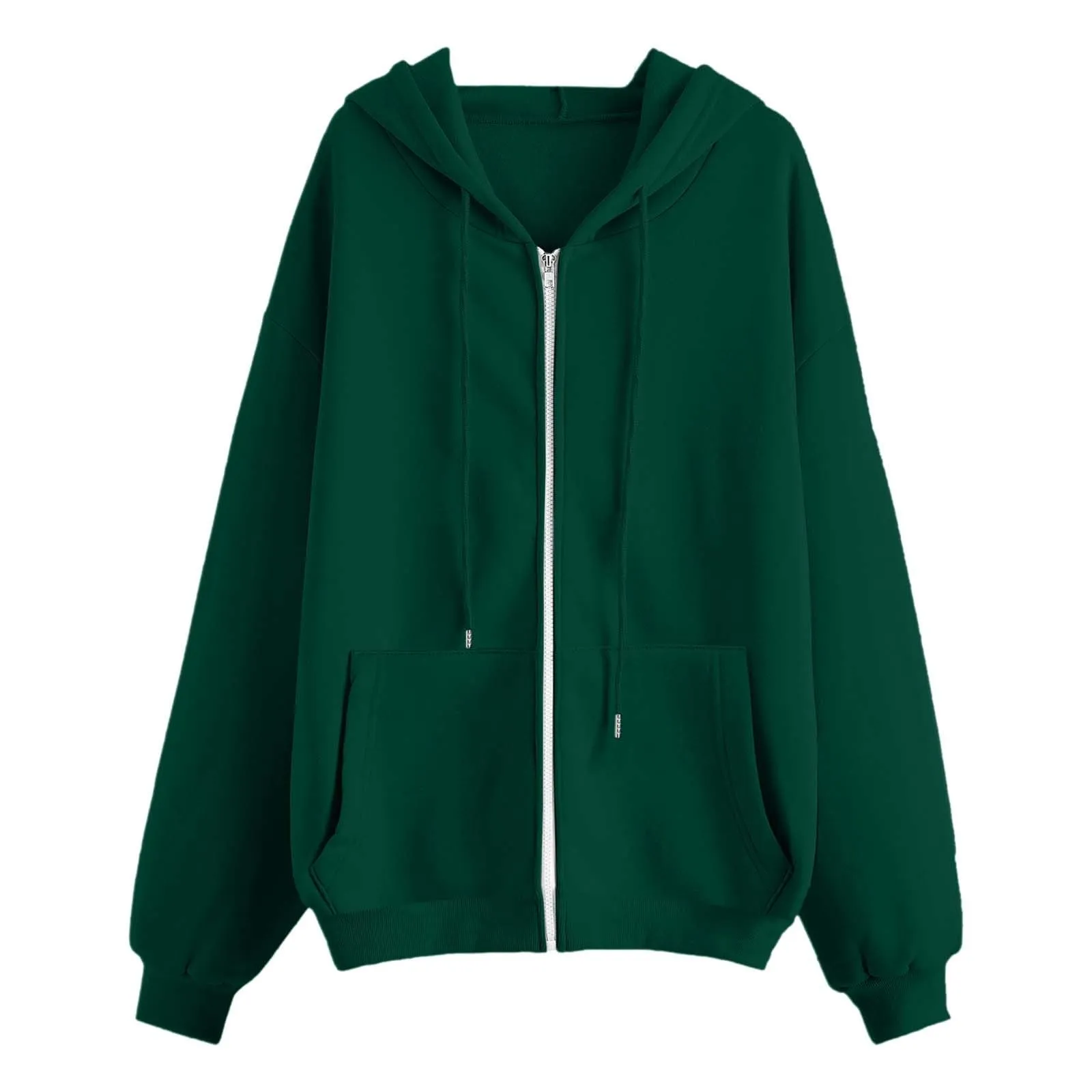 Generico Felpa Donna con Zip e Cappuccio Classic Sweatshirt - immagine 4