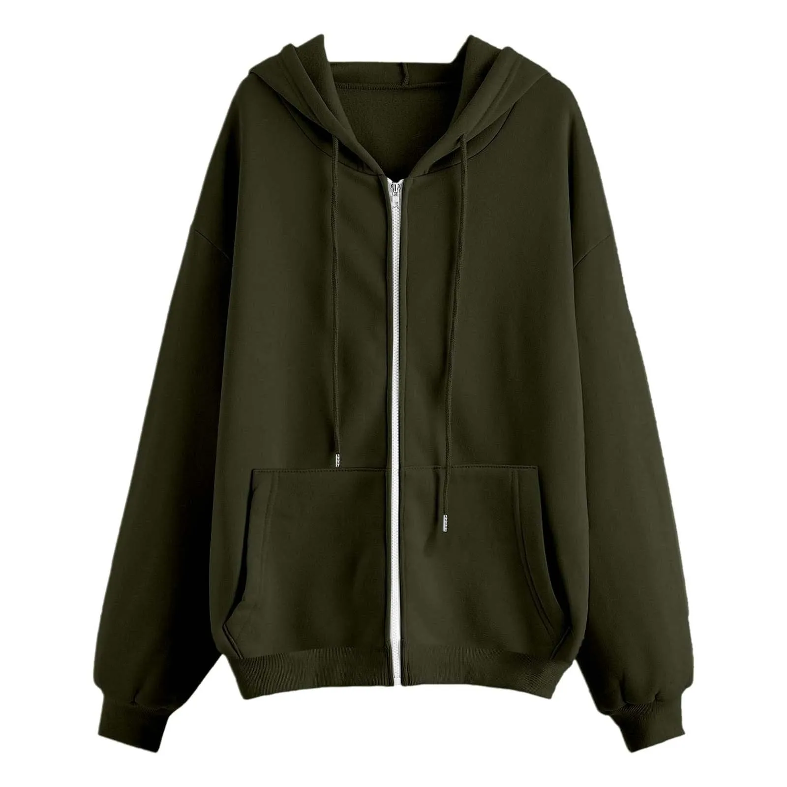 Generico Felpa Donna con Zip e Cappuccio Classic Sweatshirt - immagine 4