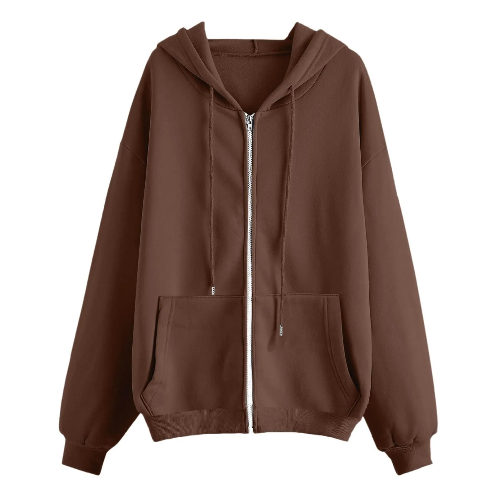 Generico Felpa Donna con Zip e Cappuccio Classic Sweatshirt - immagine 4