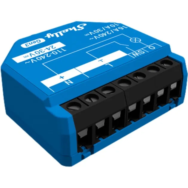 Shelly 1 Gen 3 Interruttore Intelligente Relé Wi-Fi e Bluetooth (2 pz) - immagine 1