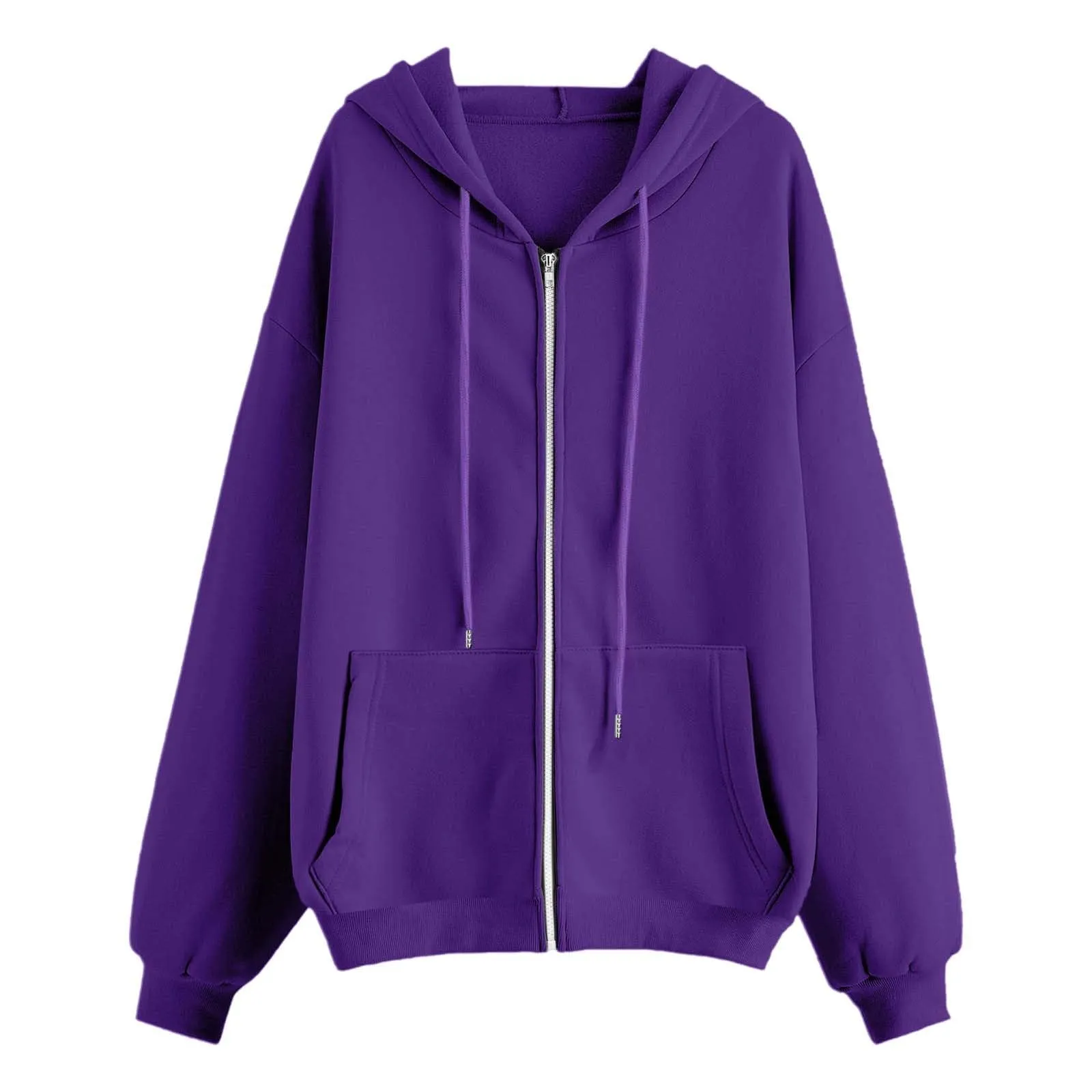 Generico Felpa Donna con Zip e Cappuccio Classic Sweatshirt - immagine 4