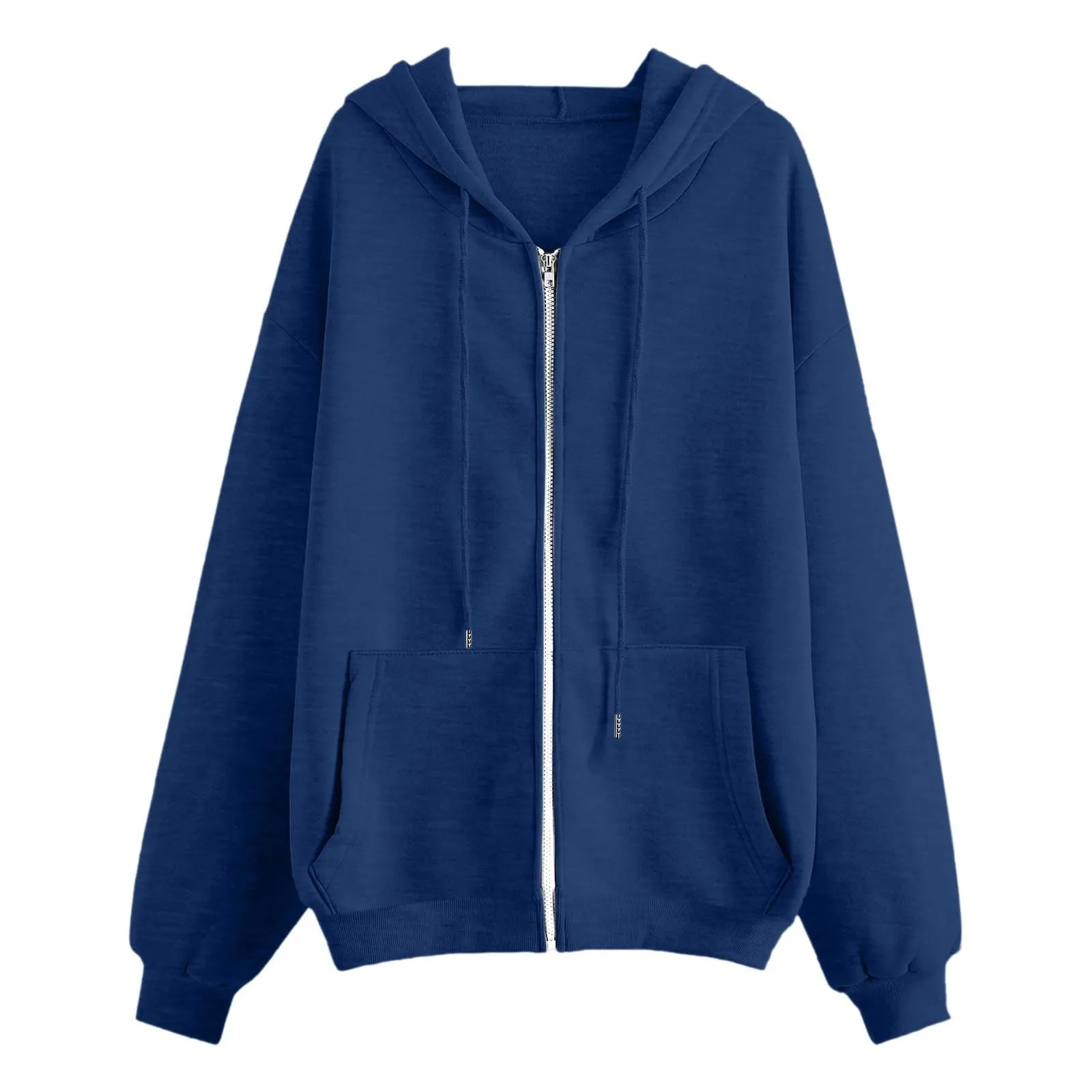 Generico Felpa Donna con Zip e Cappuccio Classic Sweatshirt - immagine 4