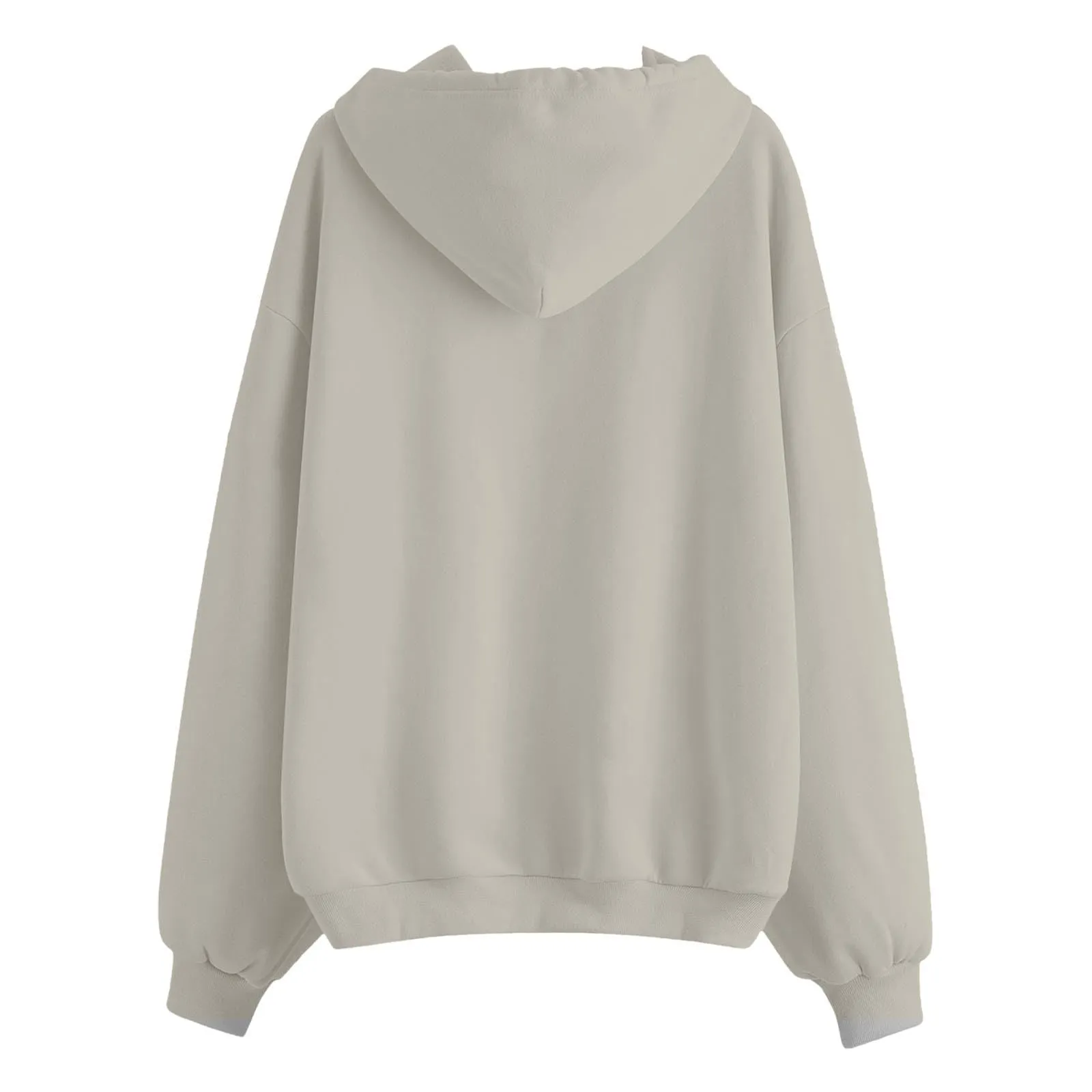 Generico Felpa Donna con Zip e Cappuccio, Classic Sweatshirt - immagine 5
