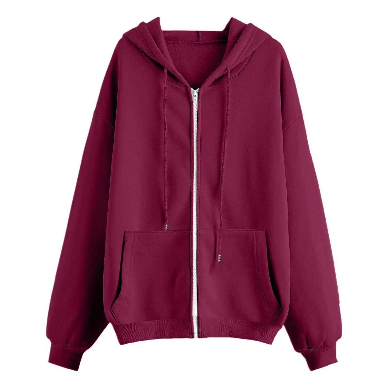 Generico Felpa Donna con Zip e Cappuccio Classic Sweatshirt - immagine 4