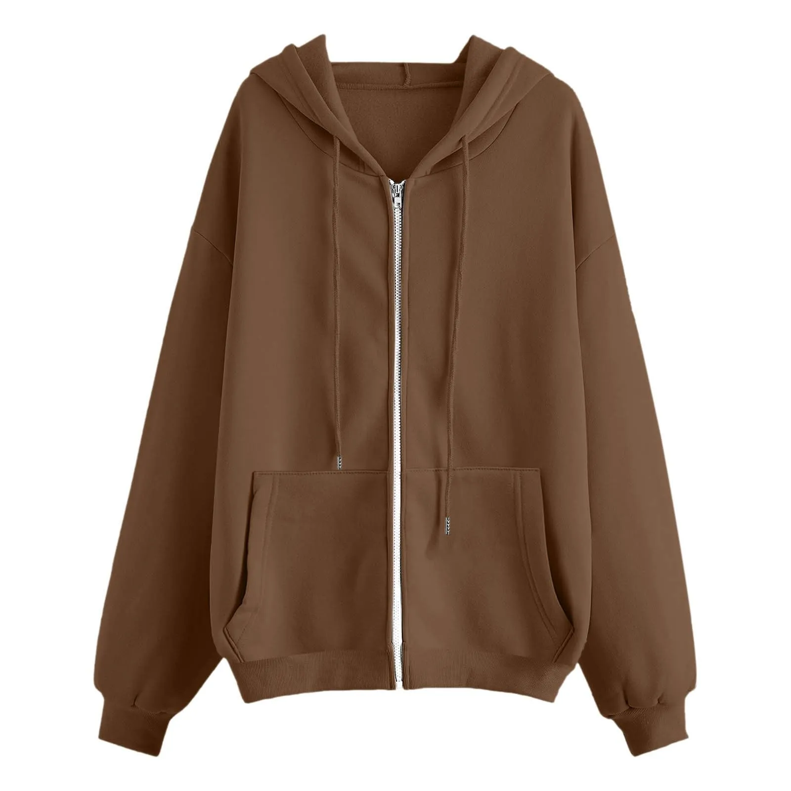 Generico Felpa Donna con Zip e Cappuccio Classic Sweatshirt - immagine 4