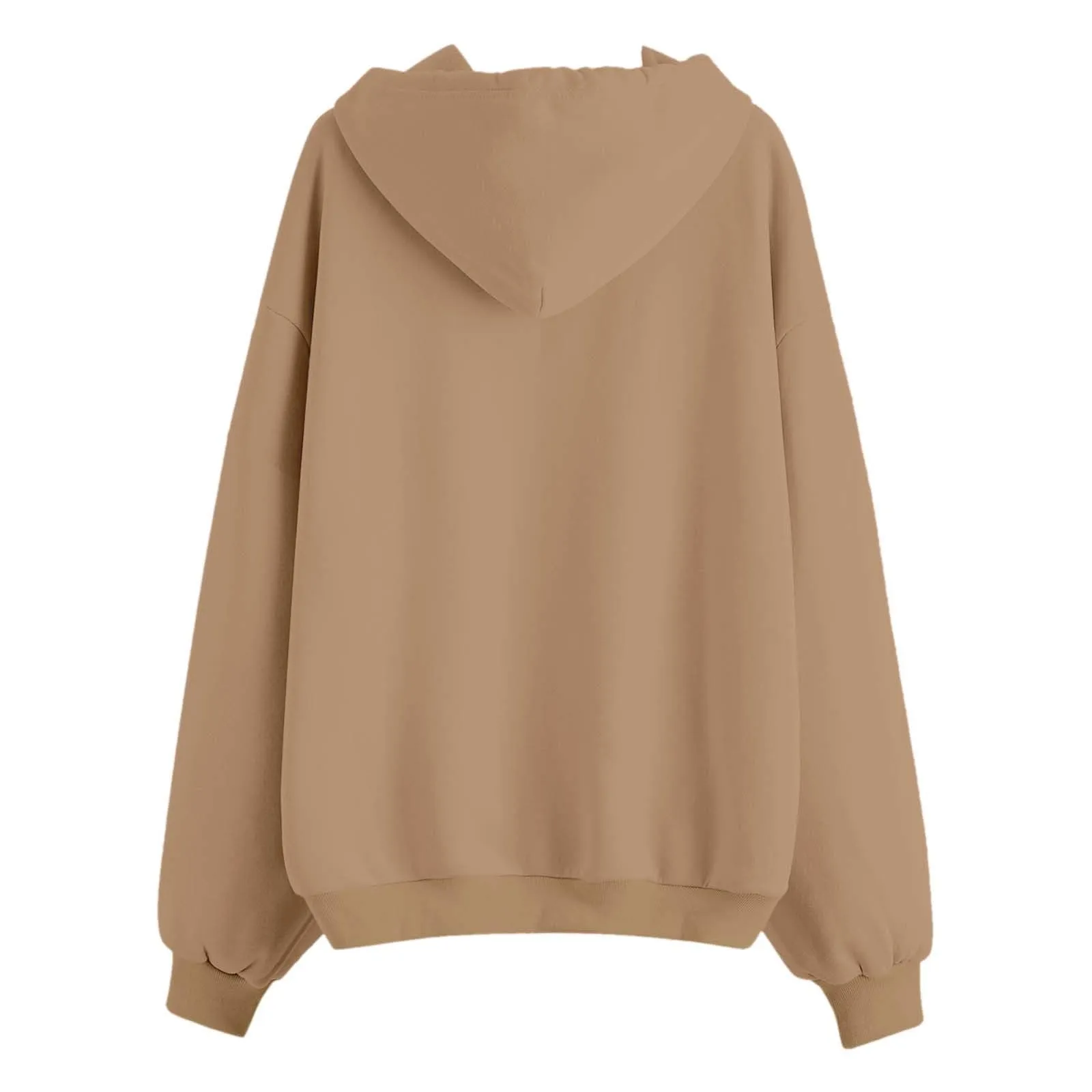 Generico Felpa Donna con Zip e Cappuccio Classic Sweatshirt - immagine 5