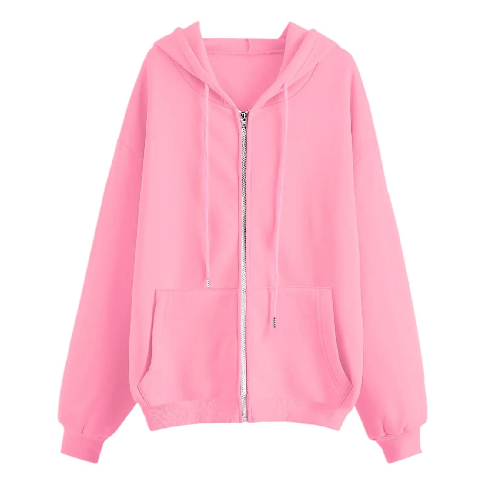 Generico Felpa Donna con Zip e Cappuccio Classic Sweatshirt - immagine 5