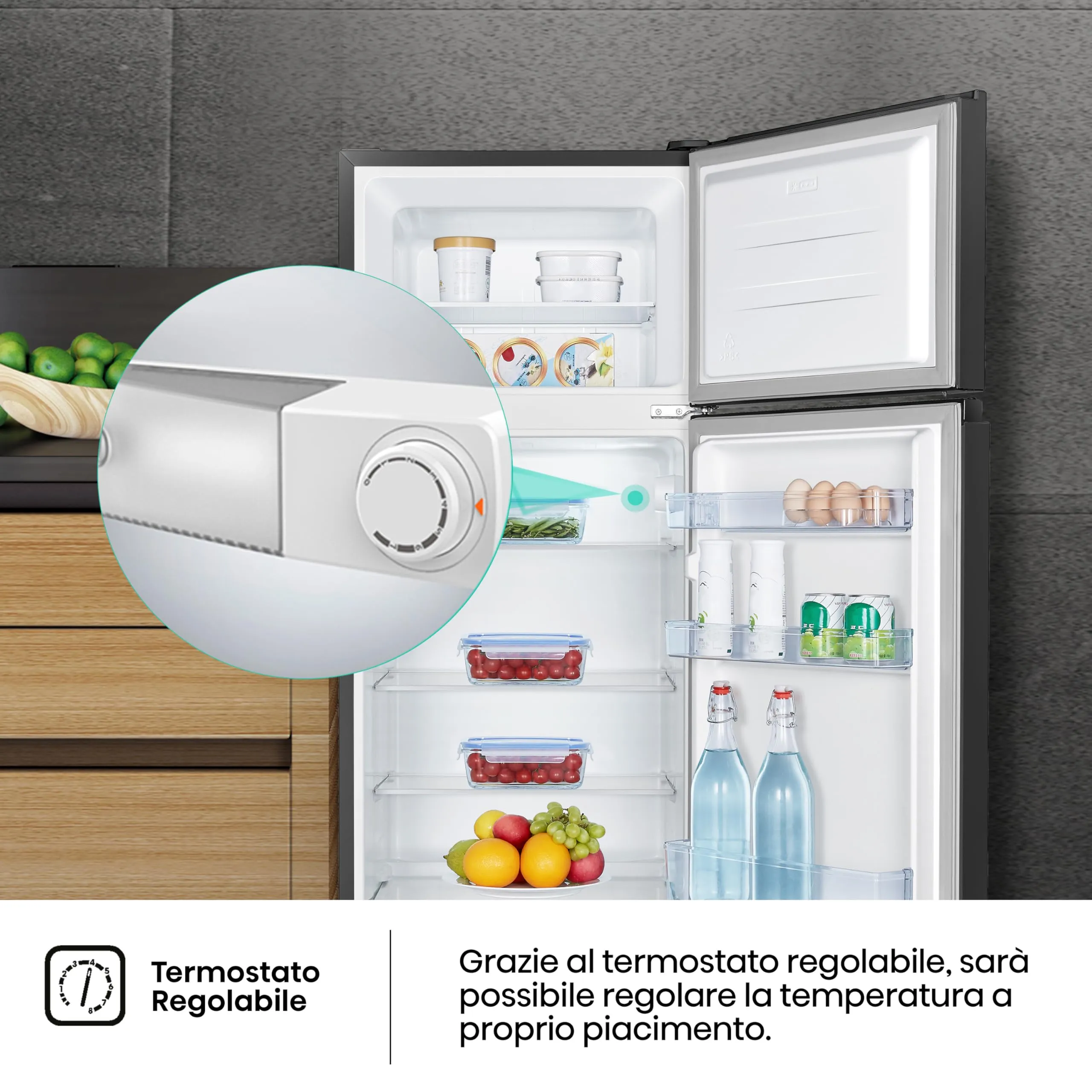 Hisense RT267D4ABE Frigorifero Doppia Porta, 206 L, Nero - immagine 5
